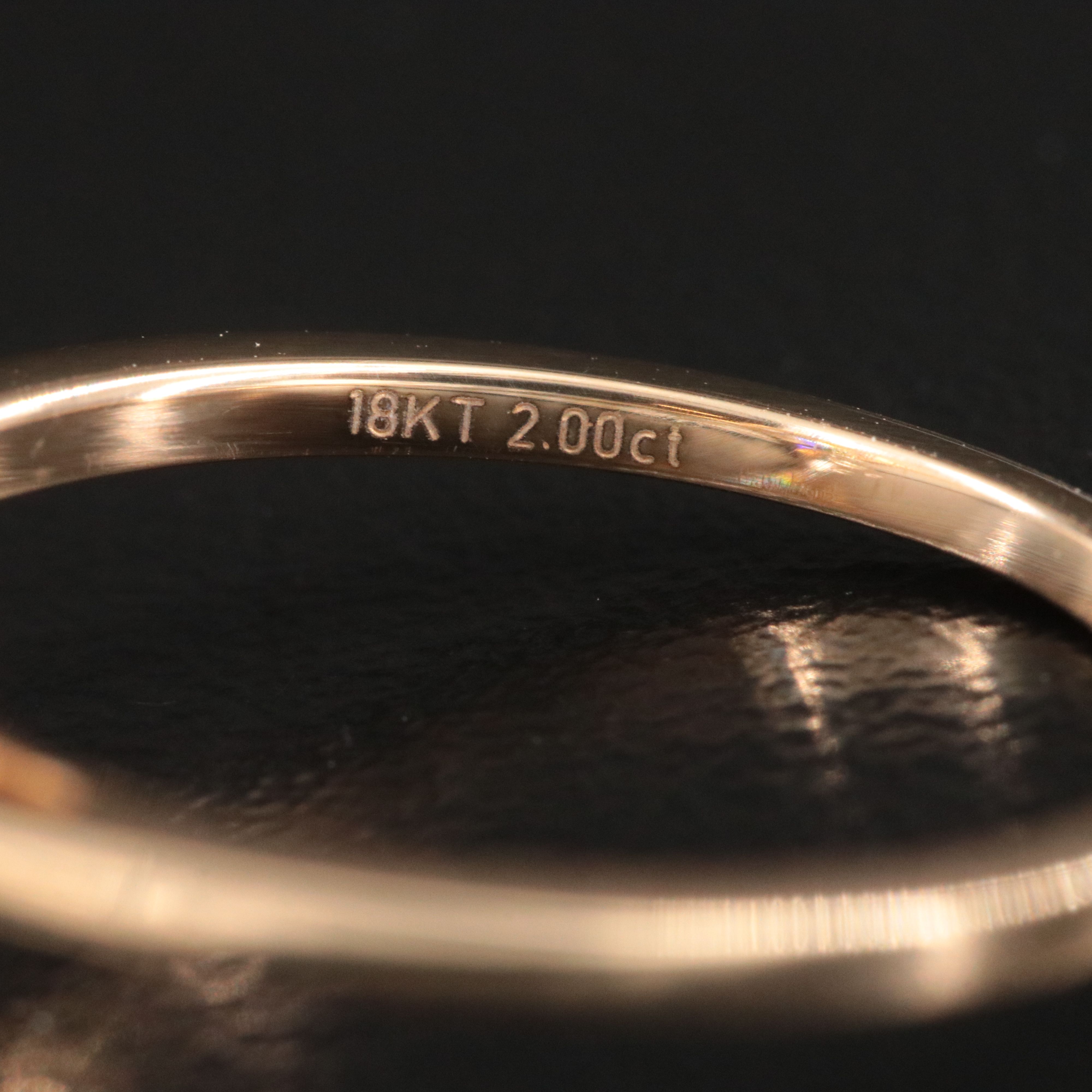 18K 2.00 CT Lab Grown Diamond Solitaire Ring with IGI Report