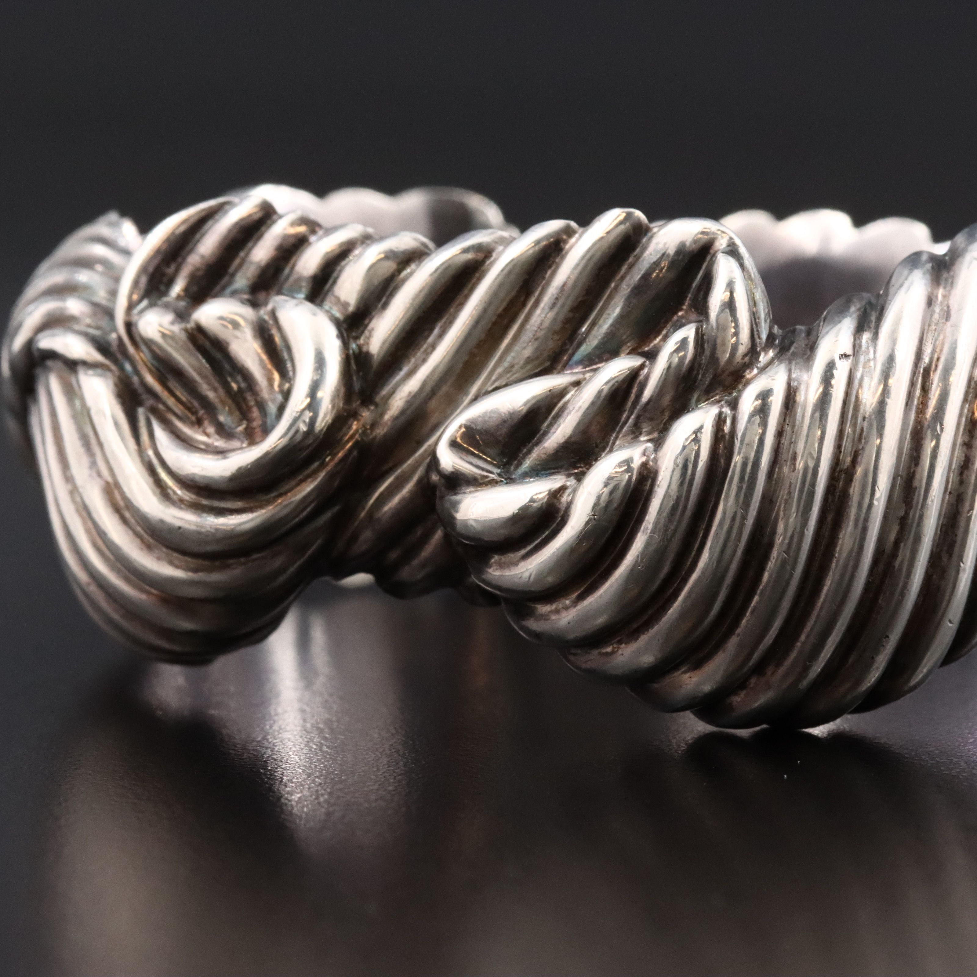 Tiffany & Co. Vintage Sterling Fluted Ribbon Bracelet