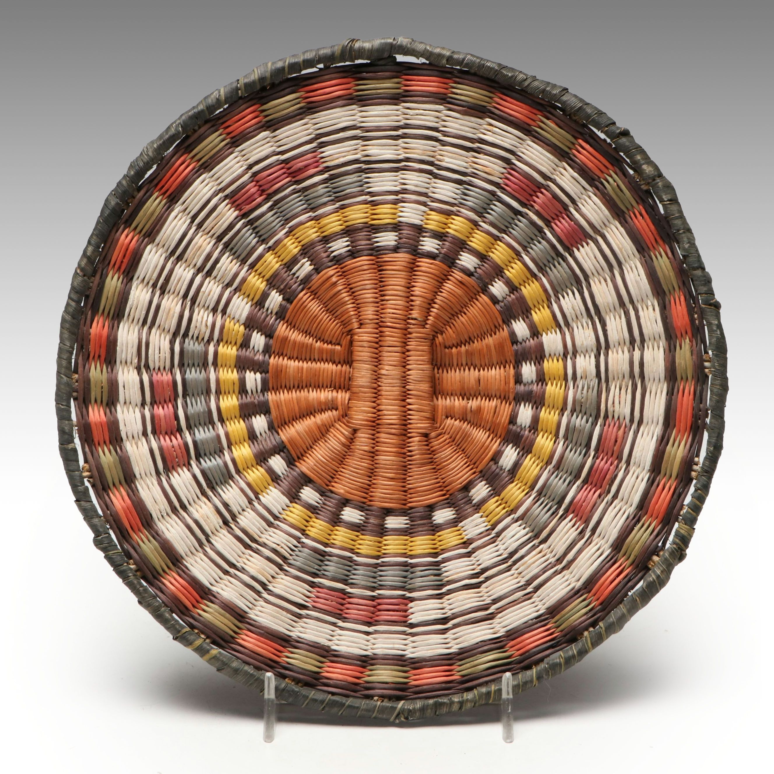 Hopi Round Wicker Basket