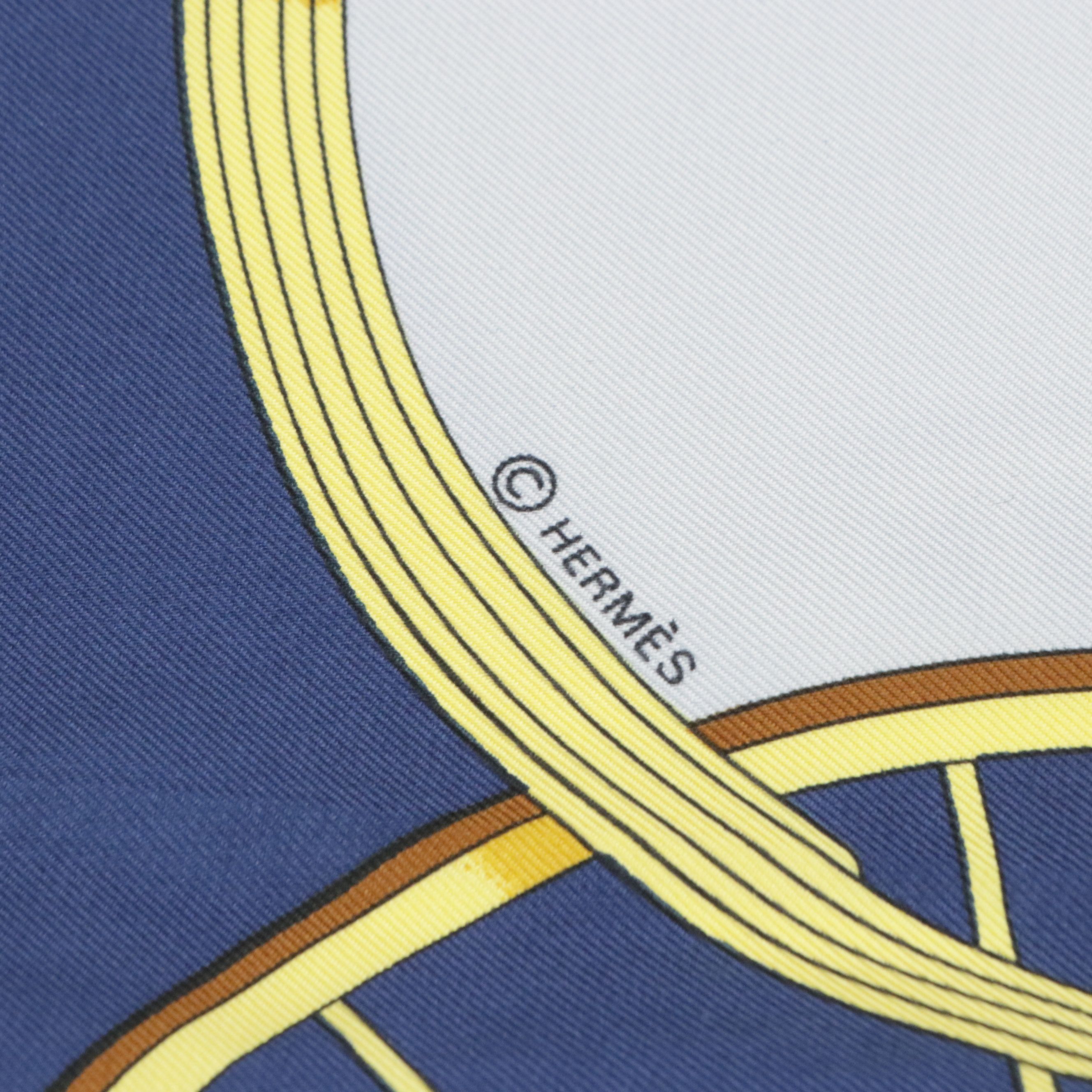 Hermès "Springs" Silk Twill Scarf 90