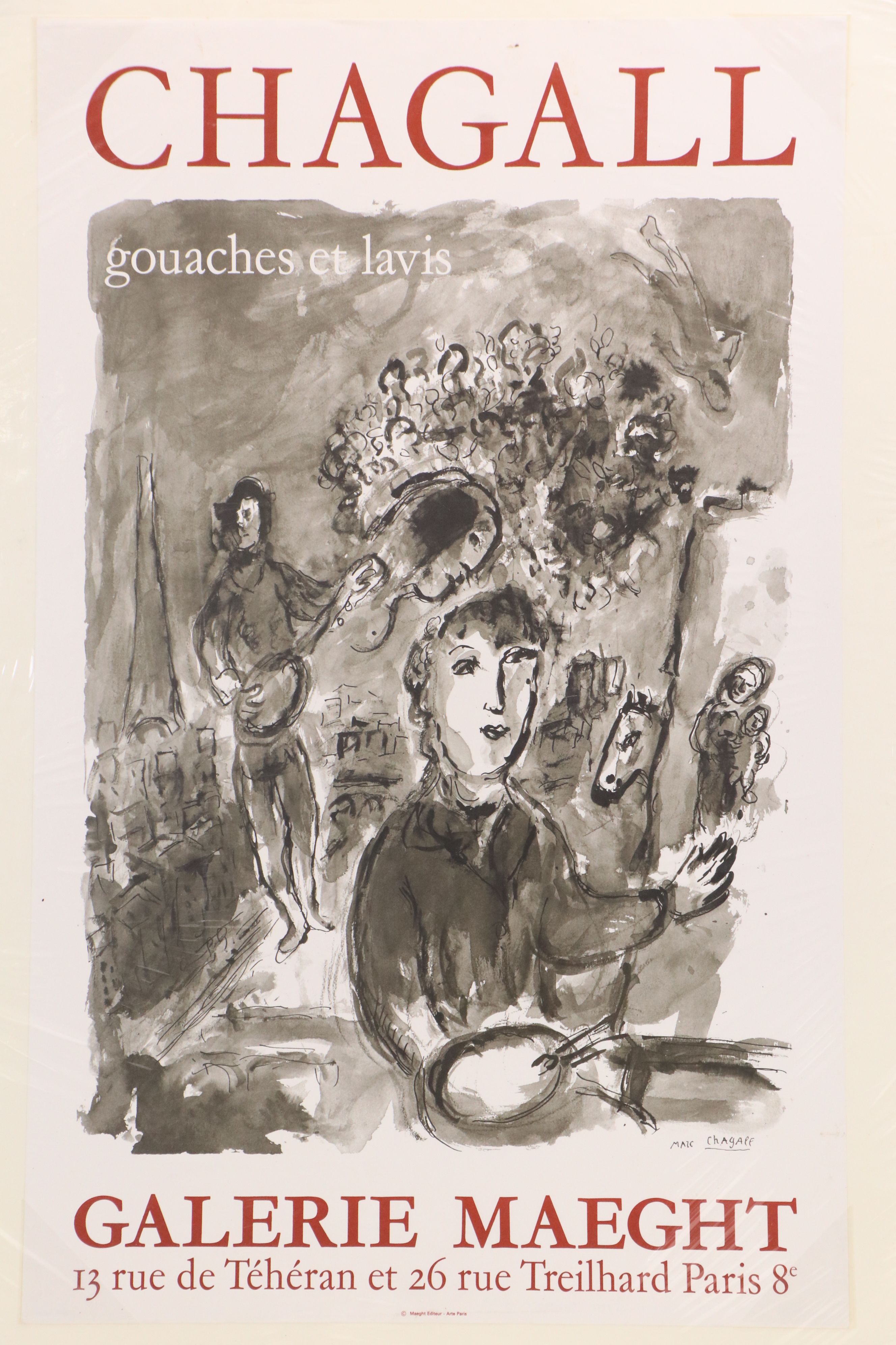 Marc Chagall Exhibition Poster for Gallery Maeght