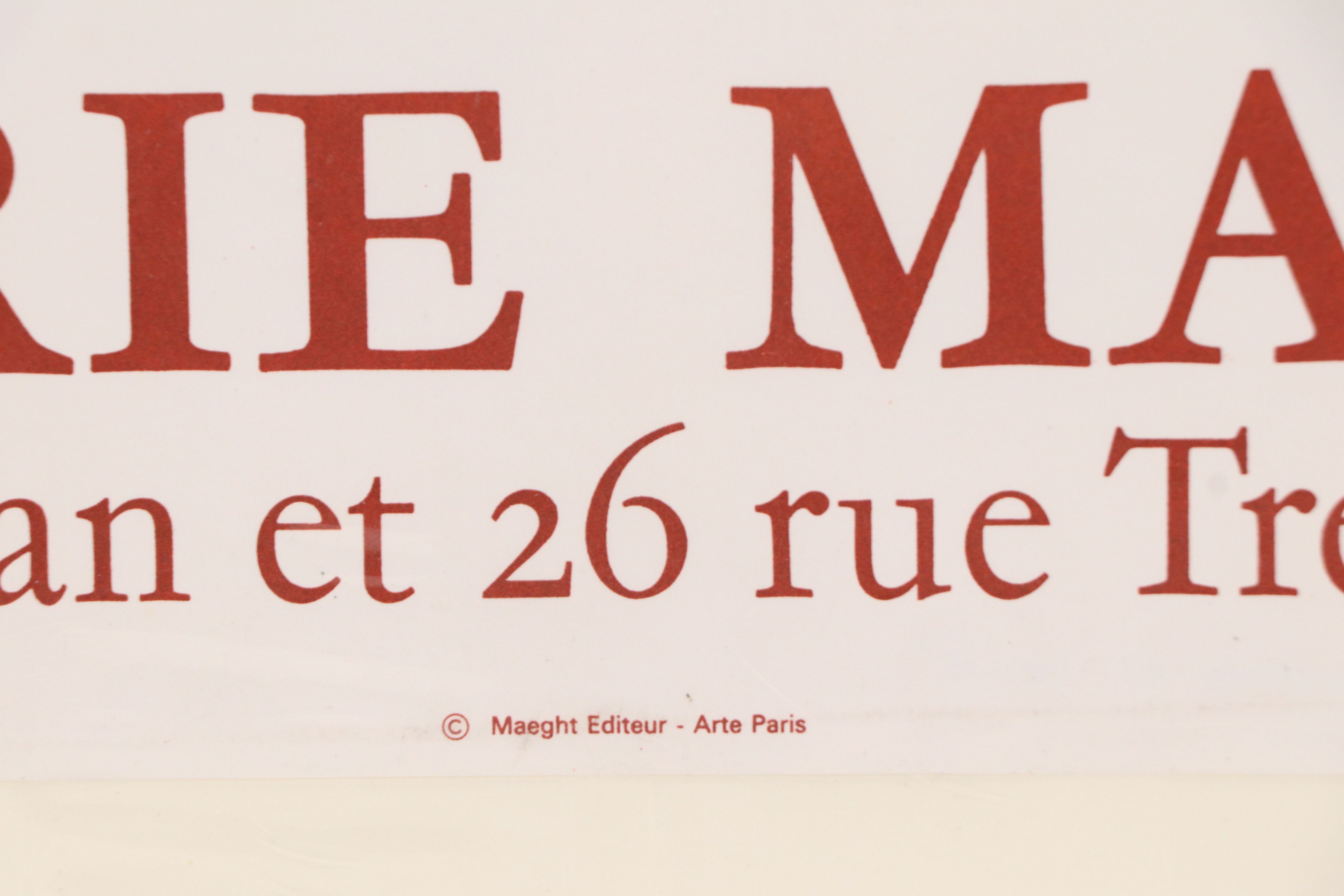 Marc Chagall Exhibition Poster for Gallery Maeght