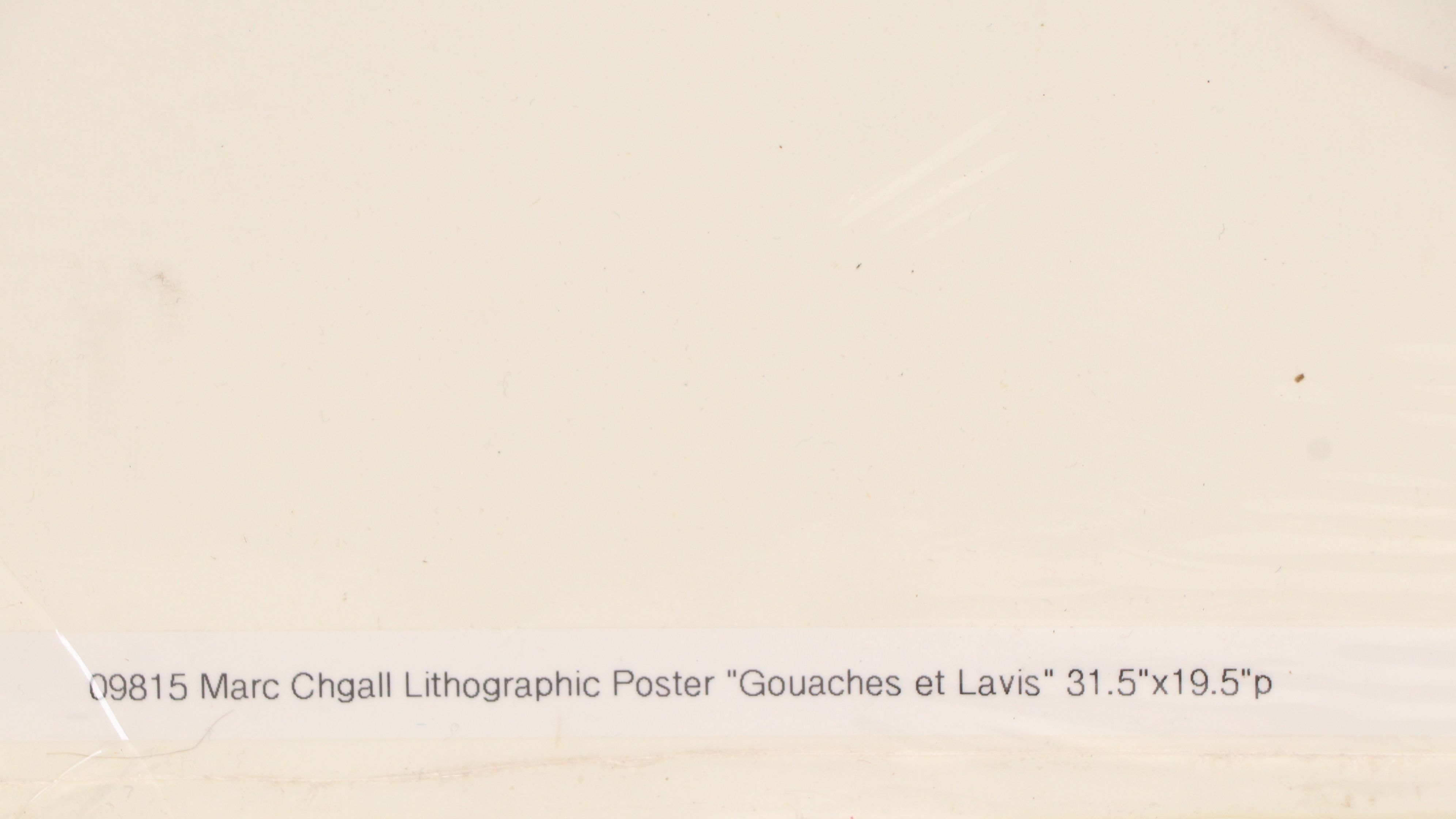 Marc Chagall Exhibition Poster for Gallery Maeght