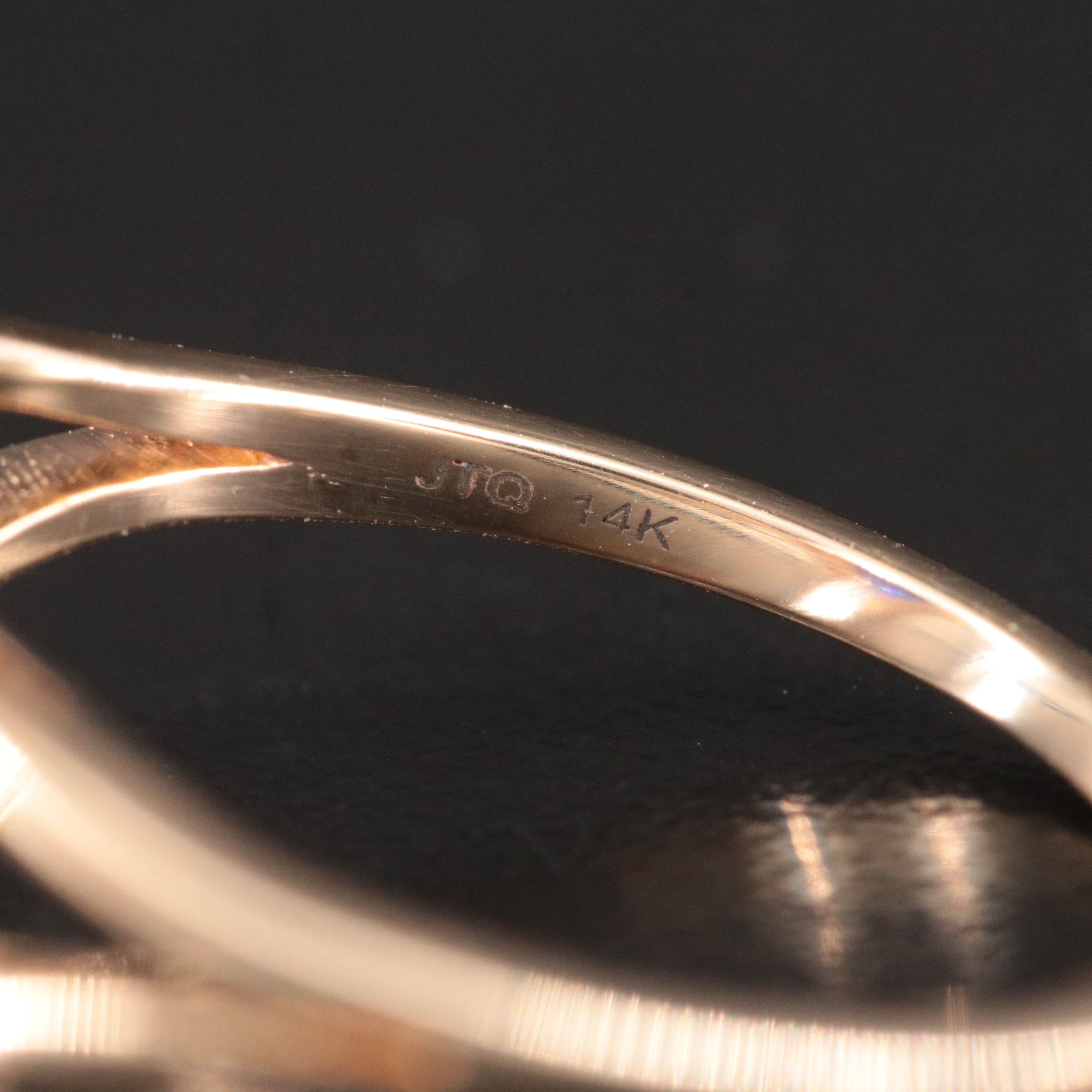 14K 1.52 CT Sapphire and Moissanite Halo Ring