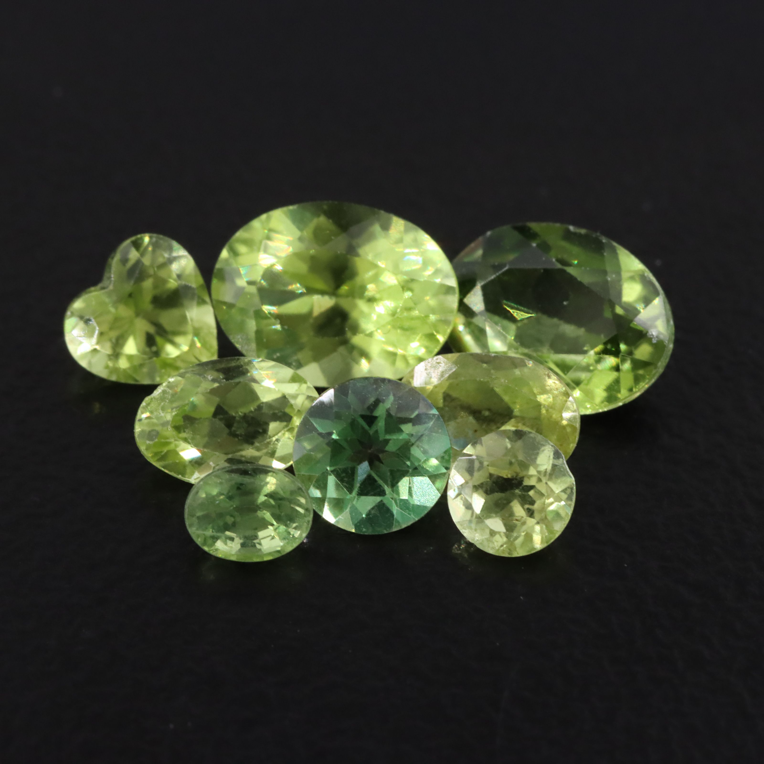 Loose 5.32 CTW Peridots and Lab Grown Spinels