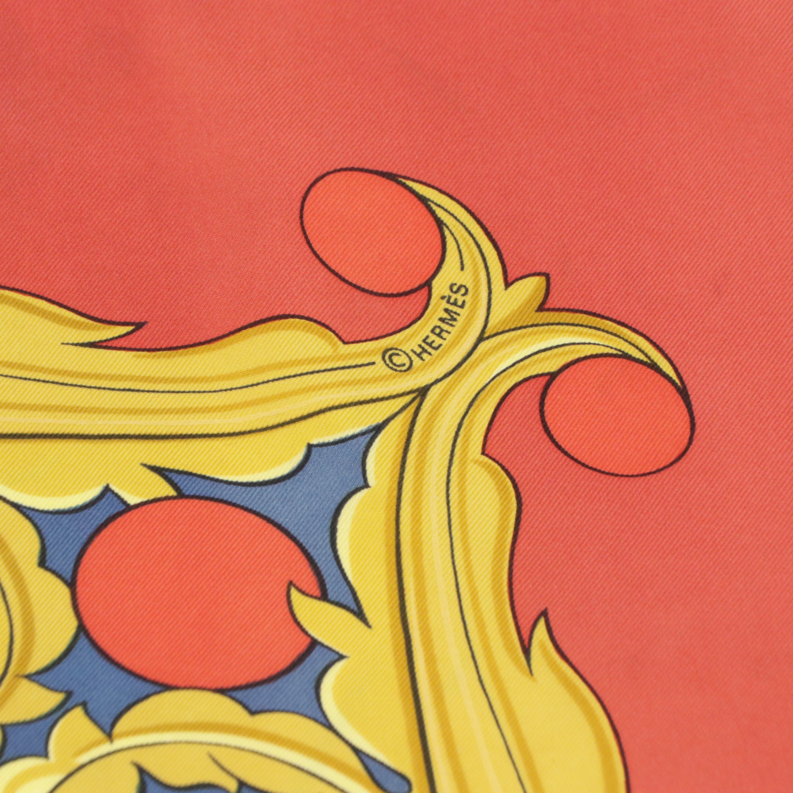 Hermès "Animaux Solaires" Scarf 90 in Silk Jacquard