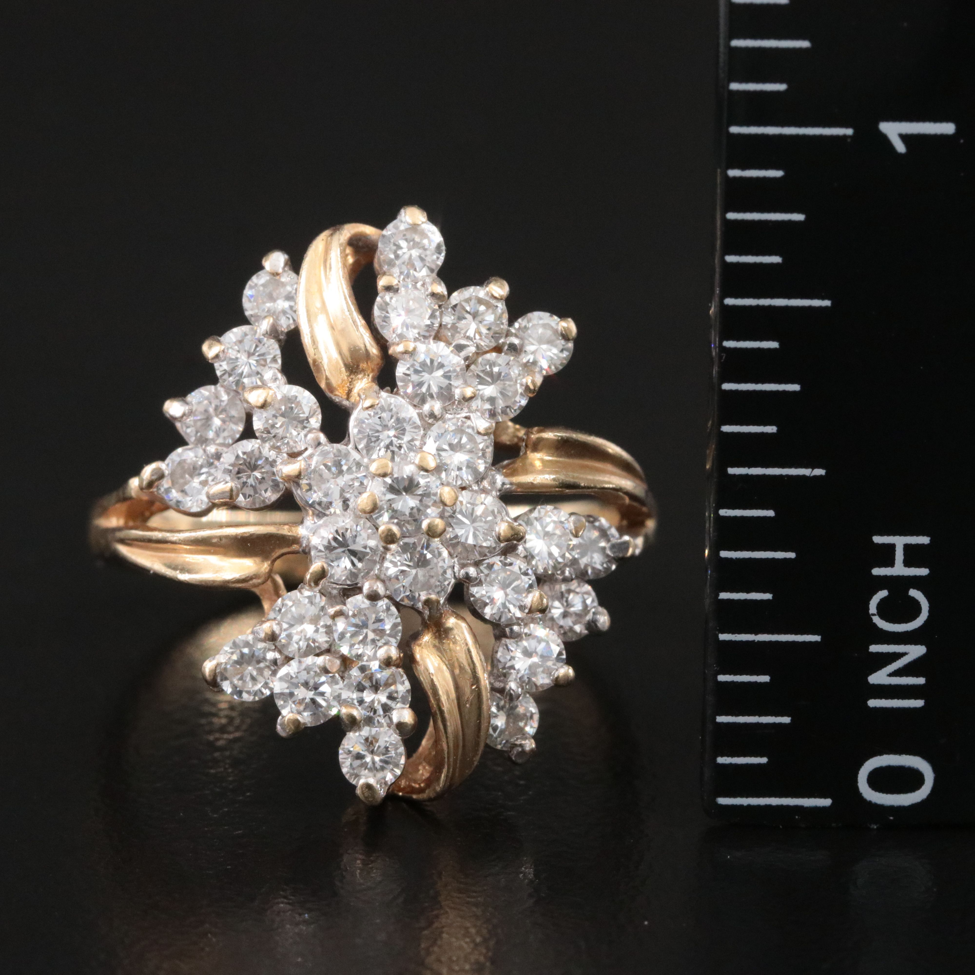 14K 1.75 CTW Diamond Tiered Ring