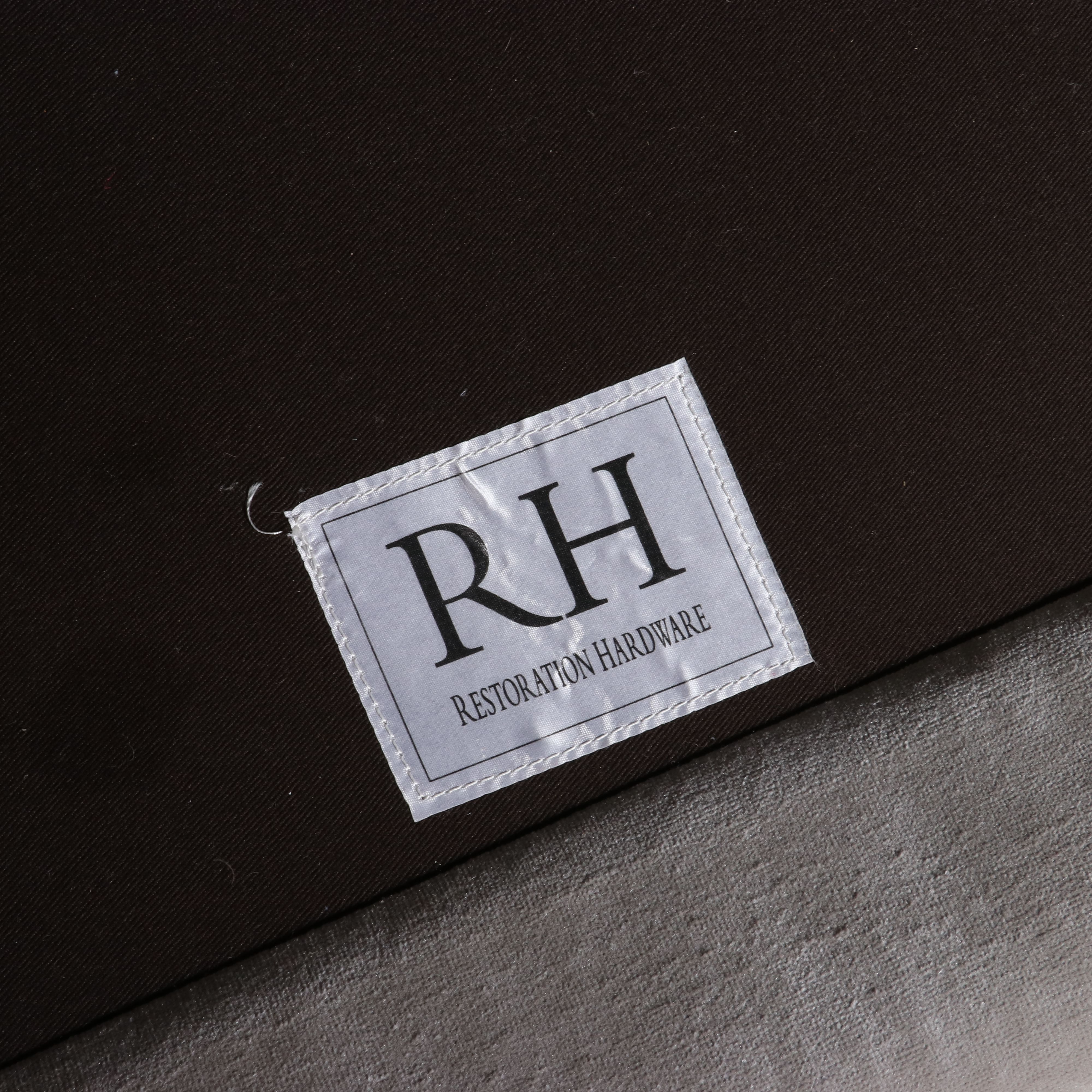 Restoration Hardware "Cloud" Inspired Belgian Track Arm Sofa in Grey Velvet