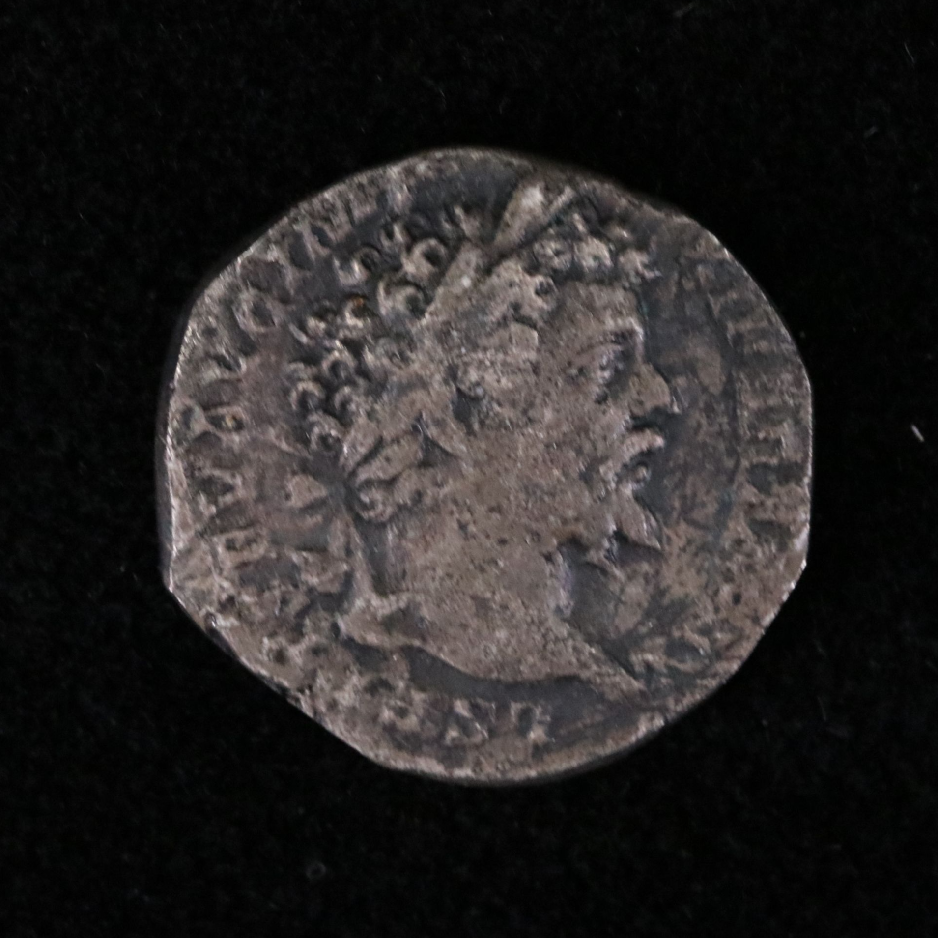 Ancient Roman Imperial AR Denarius Coin of Septimius Severus, ca. 197 A.D.