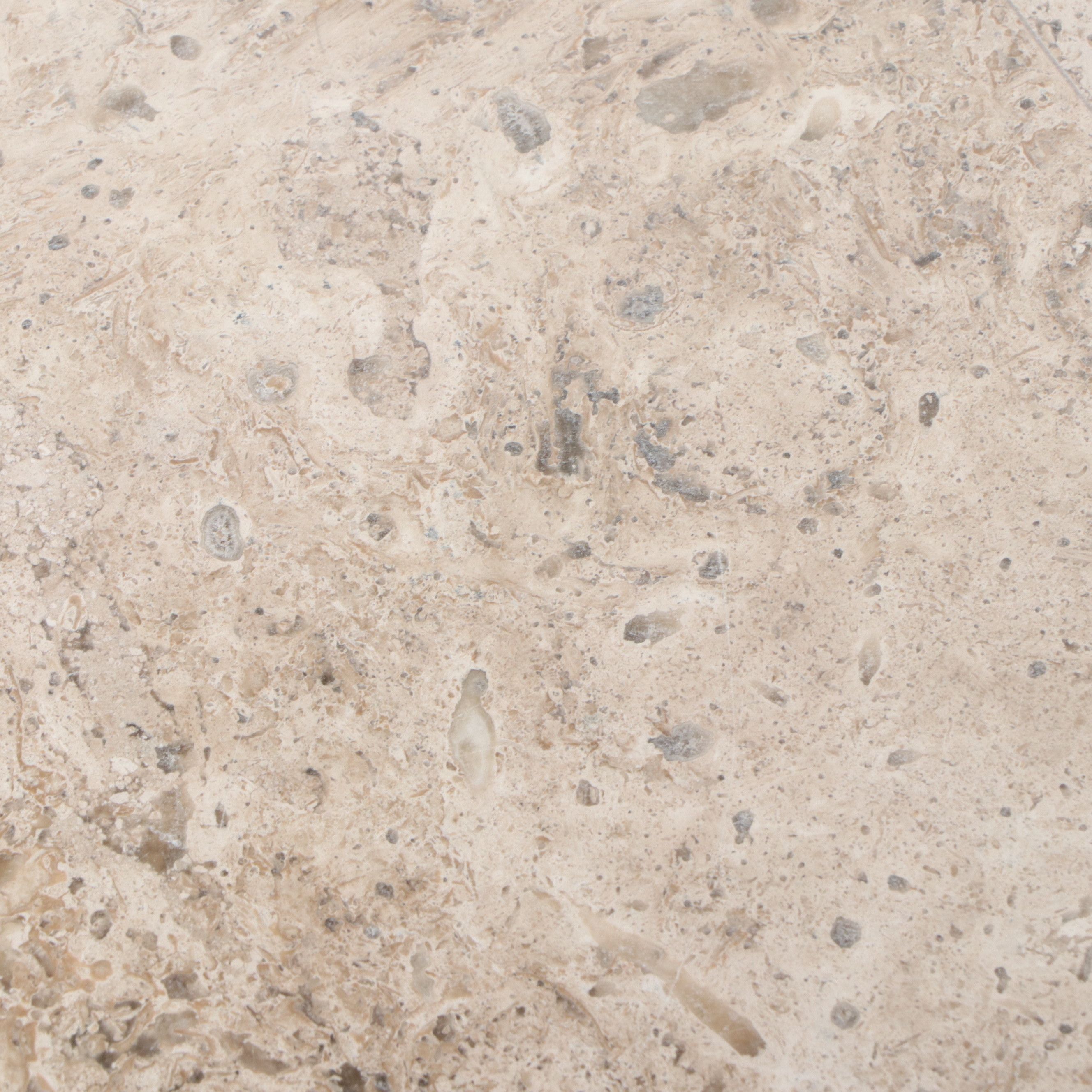 Contemporary Patinated Steel Coffee Table & End Tables with Travertine Tops