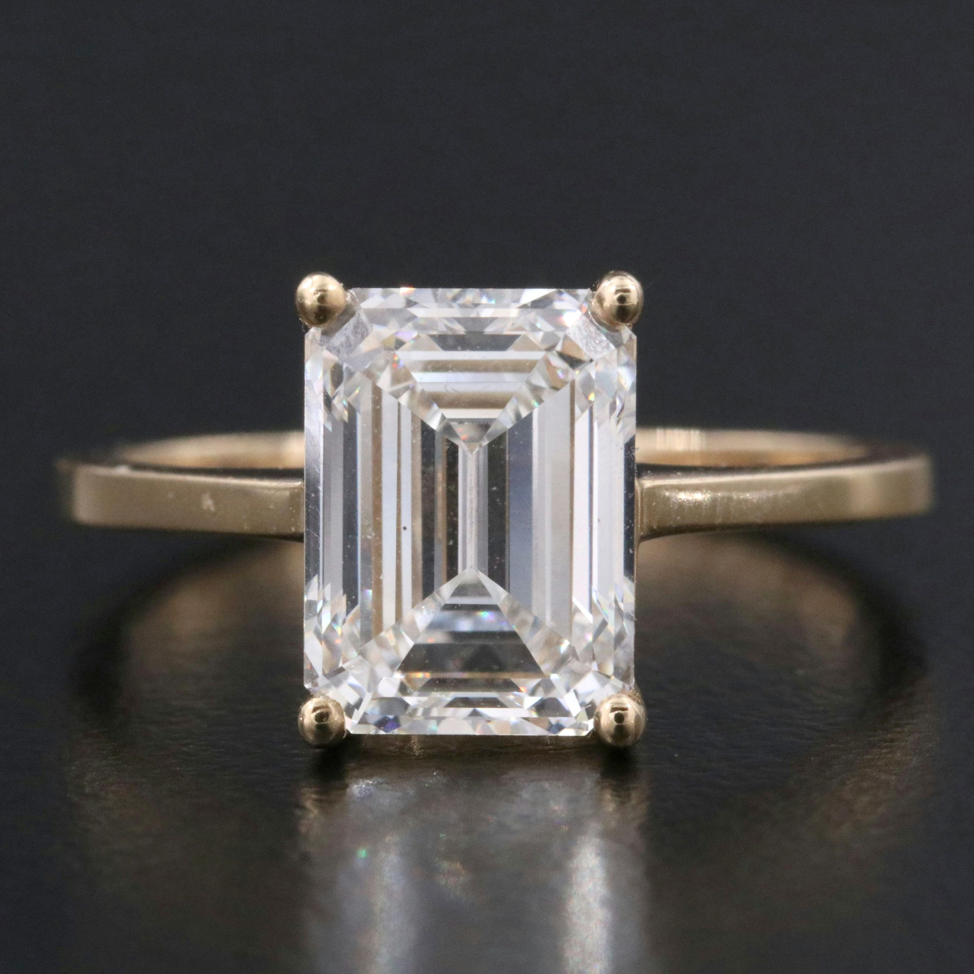 18K 2.87 CT Lab Grown Diamond Solitaire Ring with IGI Report