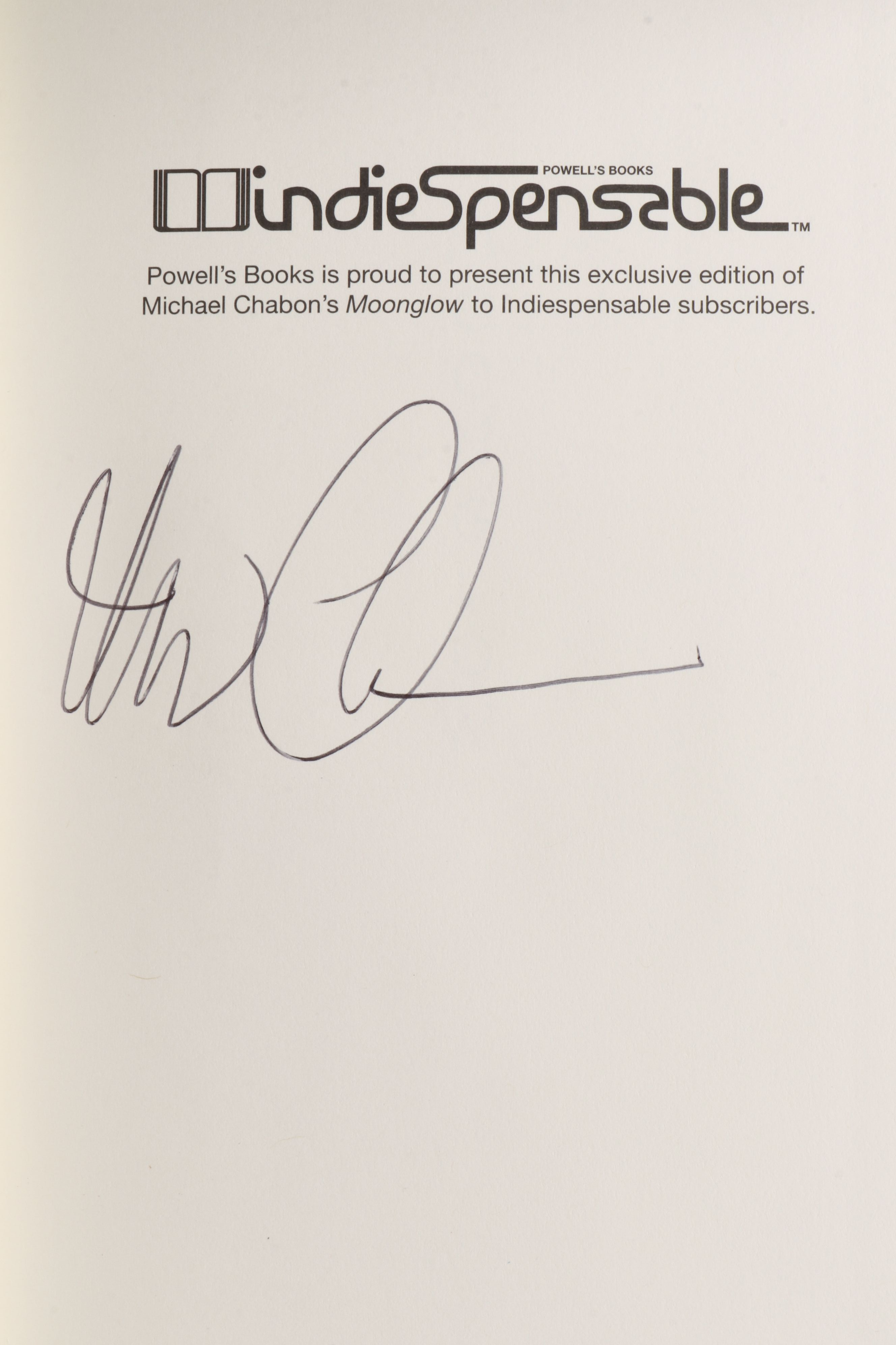 Signed First Printing "Moonglow" by Michael Chabon, 2016