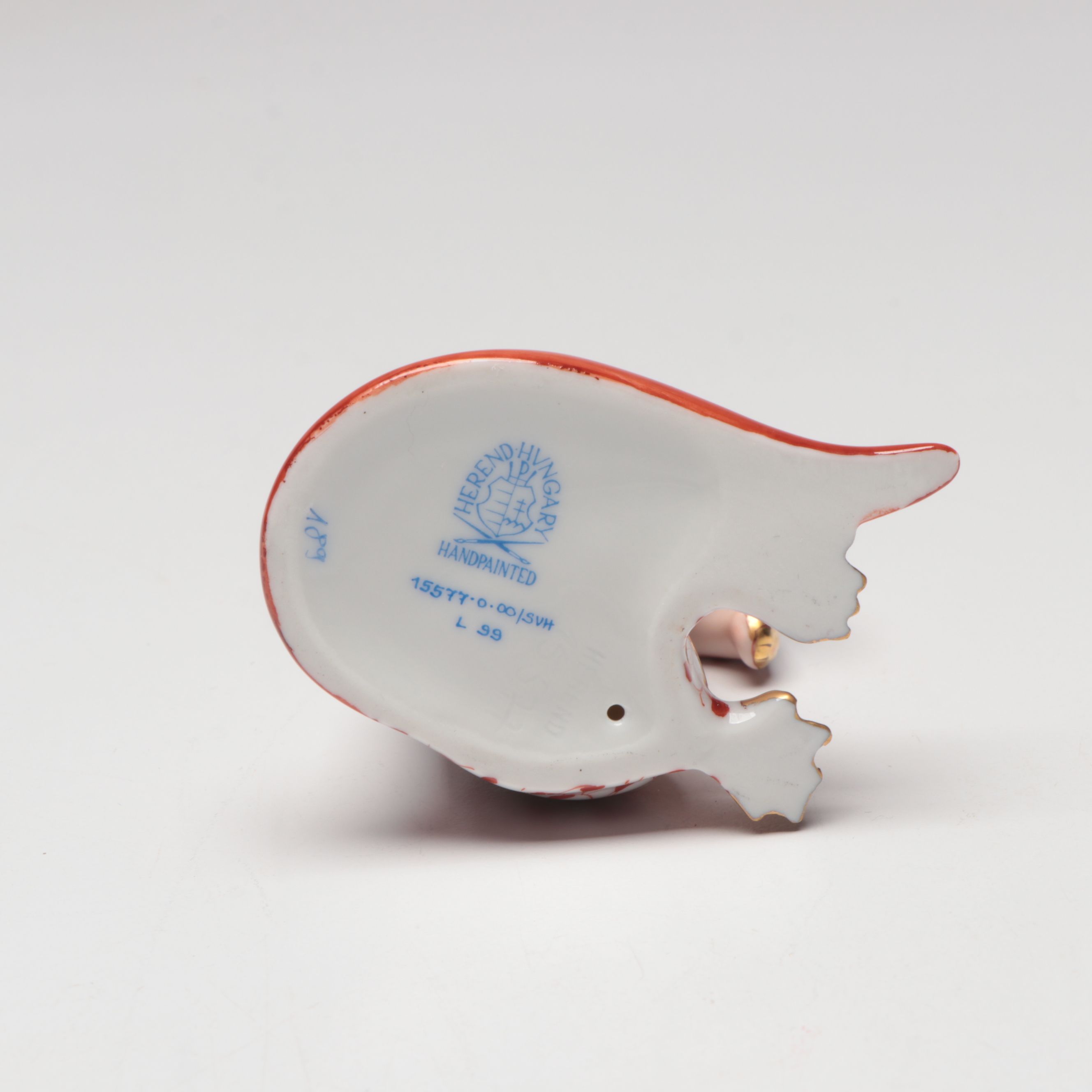 Herend Rust Fishnet with Gold "Otter" Porcelain Figurine