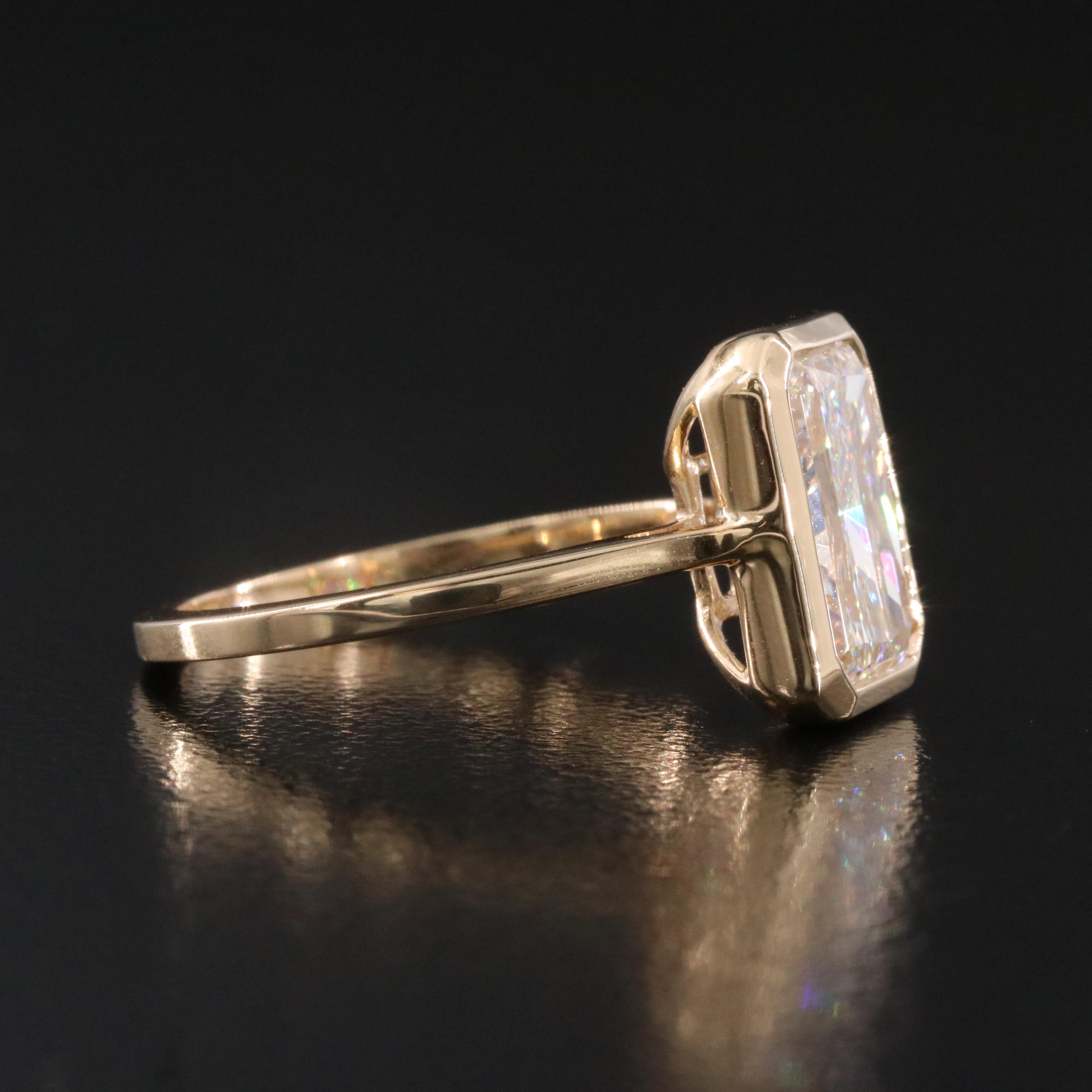 18K 2.99 CT Lab Grown Diamond Solitaire Ring with IGI Report