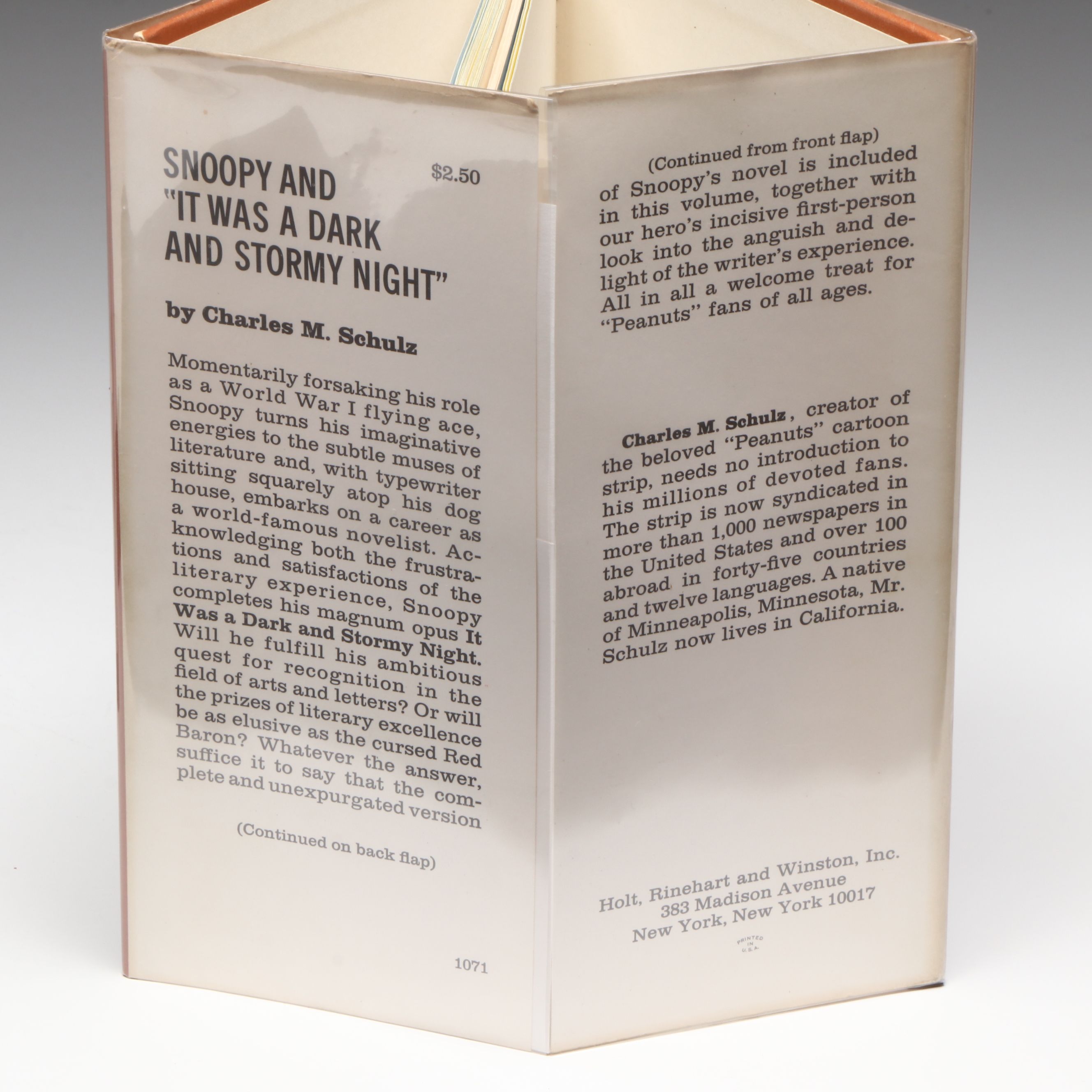 First Edition "Snoopy and It Was a Dark and Stormy Night" by Charles M. Schulz