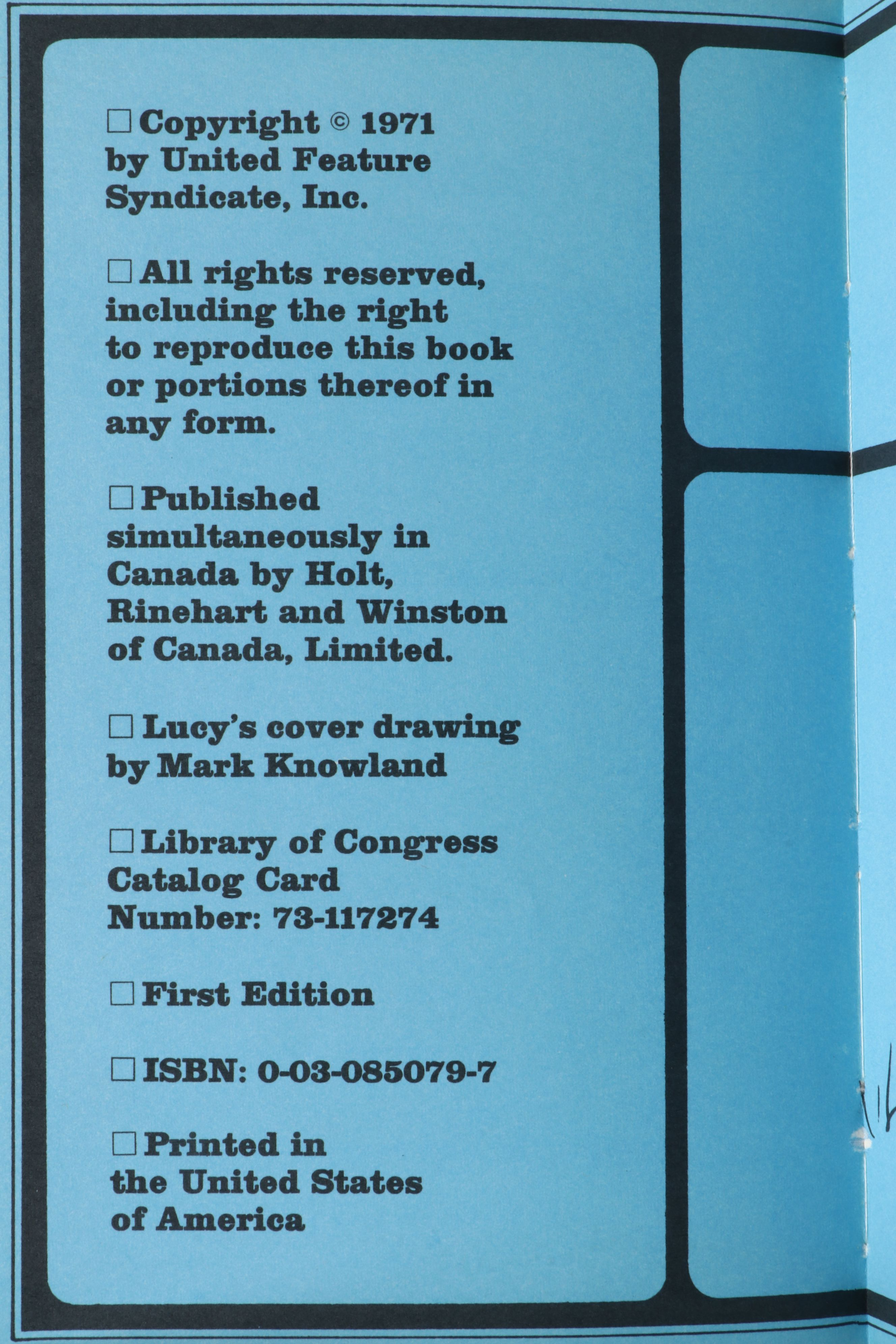 First Edition "Snoopy and It Was a Dark and Stormy Night" by Charles M. Schulz