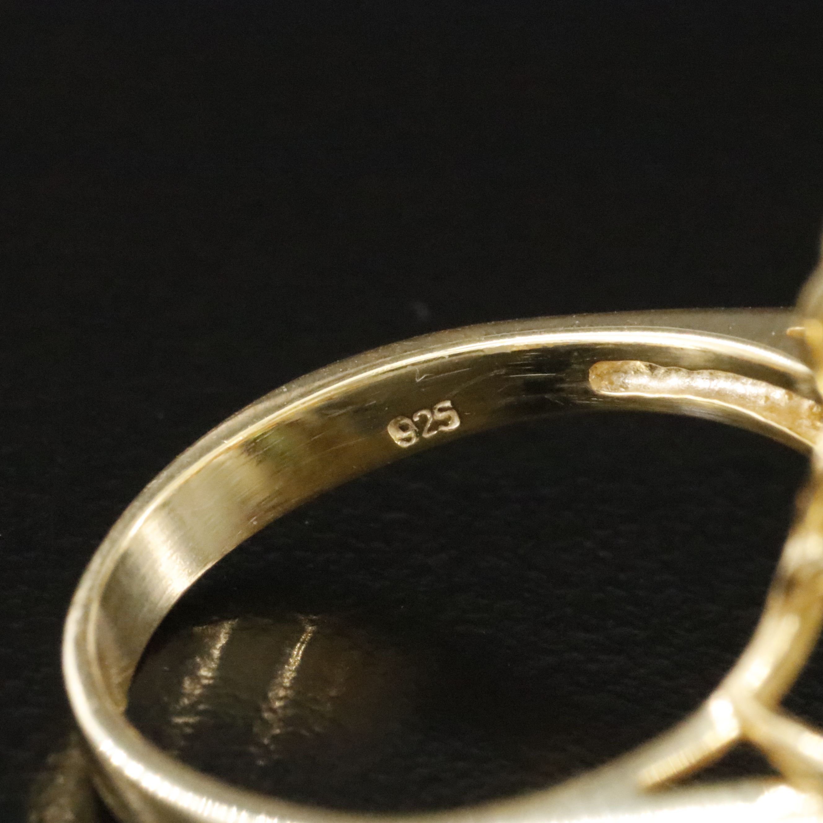 Sterling Emerald and Ruby Cluster Ring