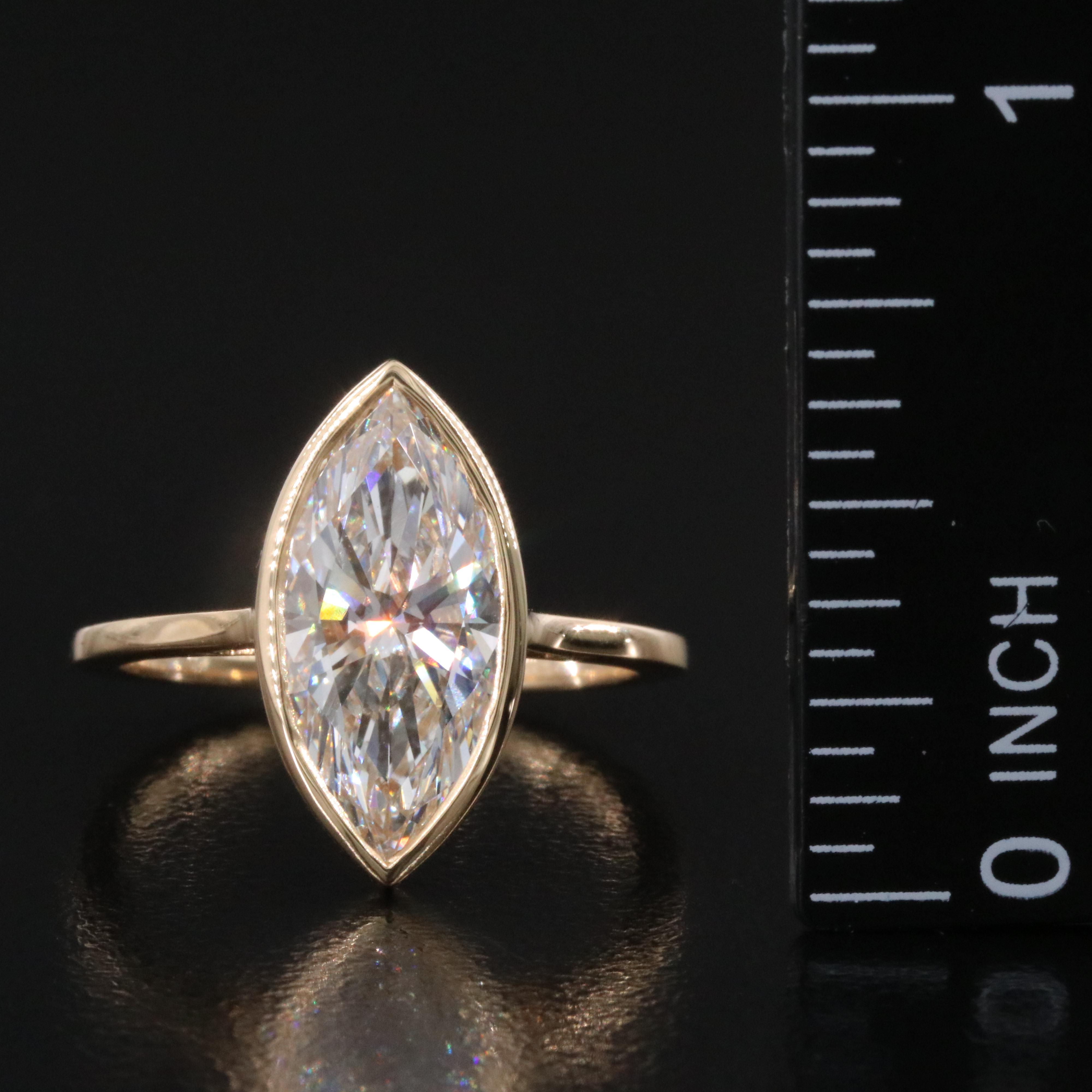 18K 3.07 CT Lab Grown Diamond Solitaire Ring with IGI Report
