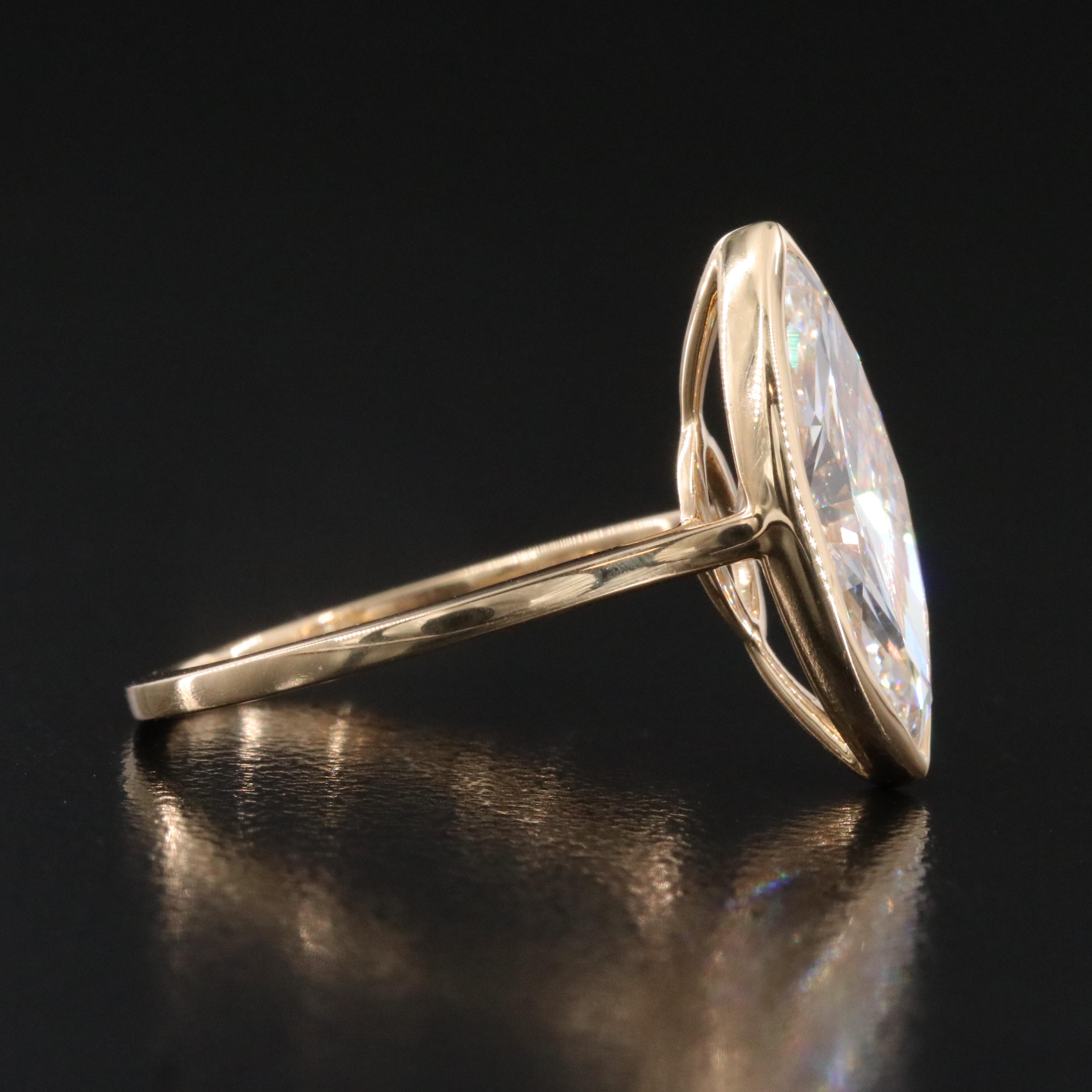 18K 3.07 CT Lab Grown Diamond Solitaire Ring with IGI Report