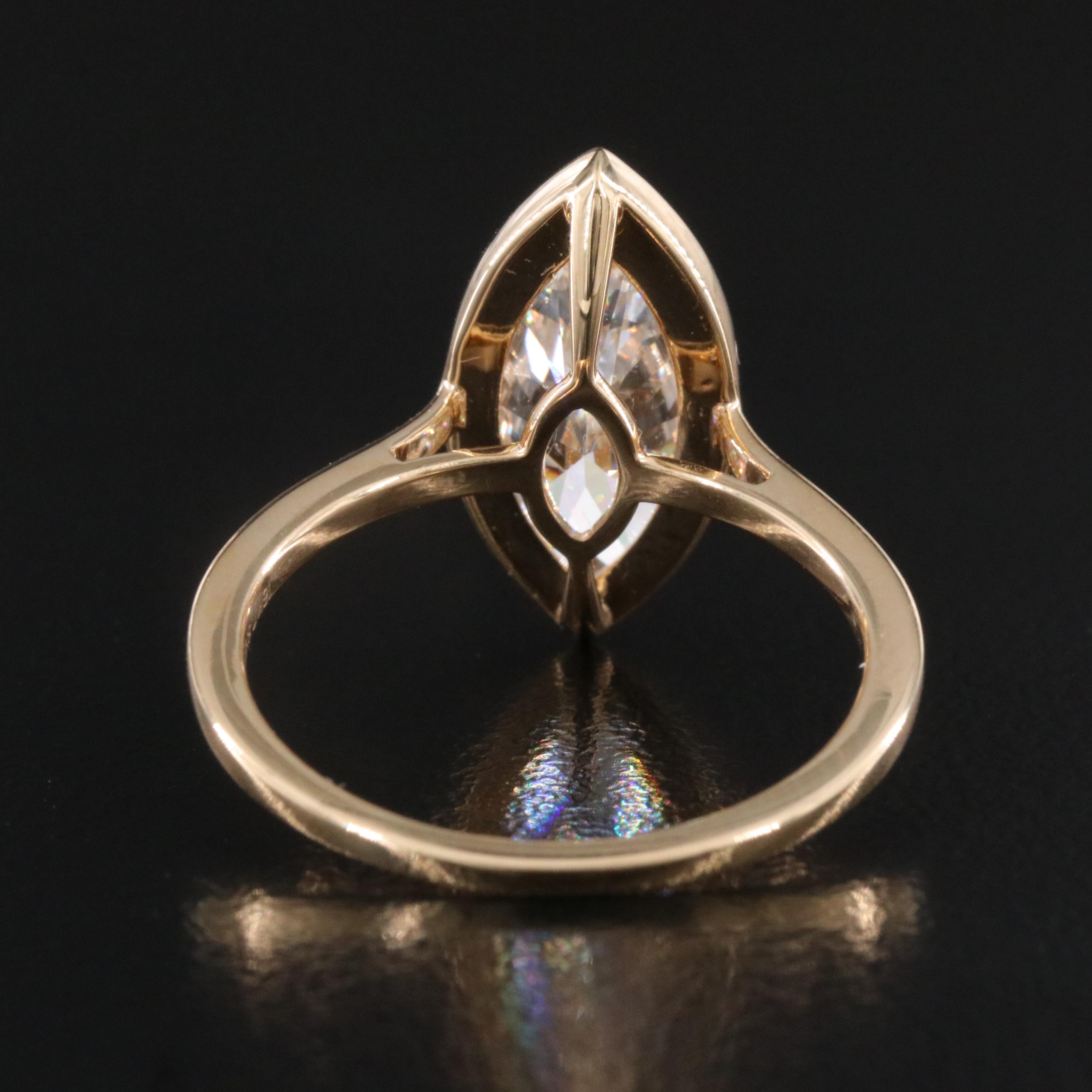 18K 3.07 CT Lab Grown Diamond Solitaire Ring with IGI Report