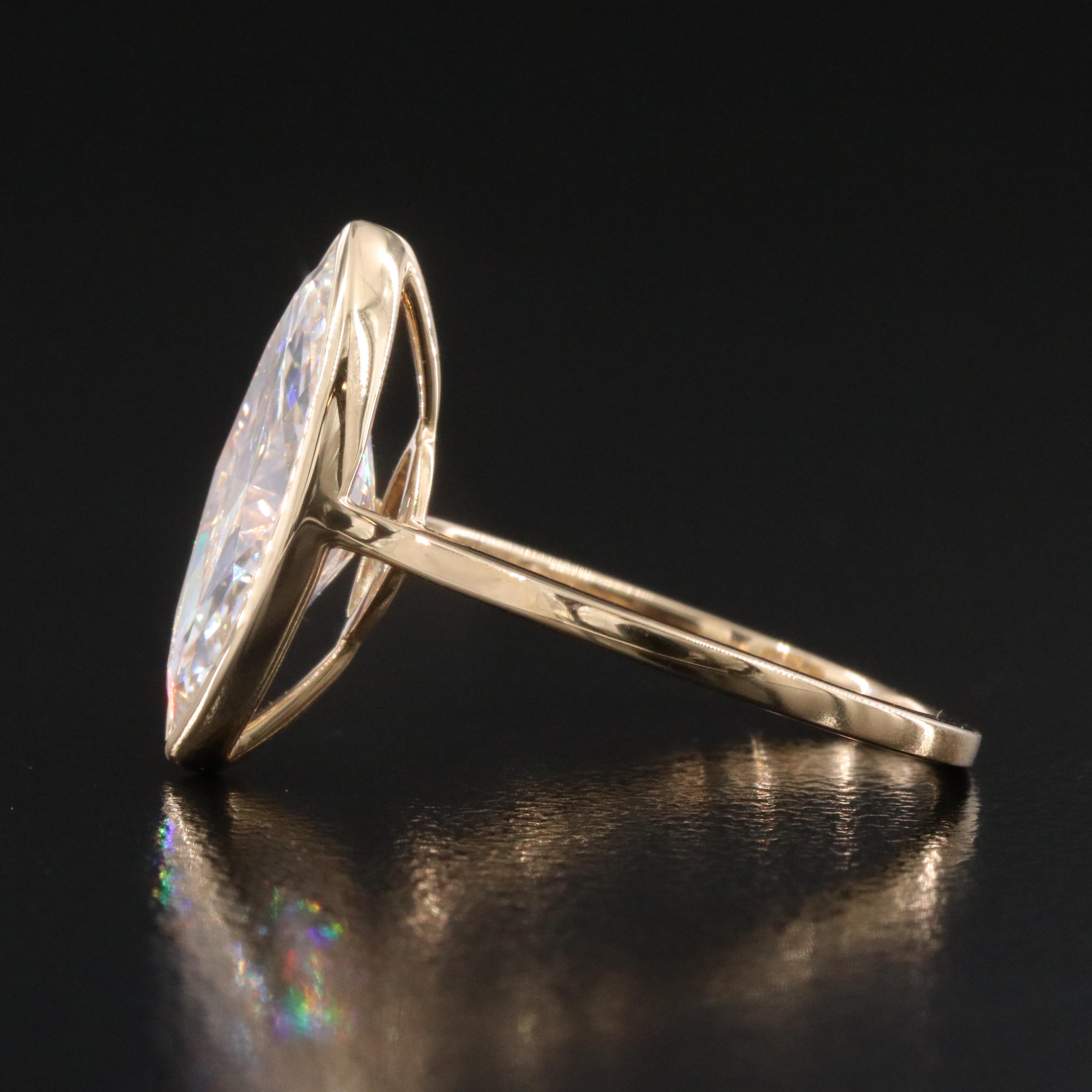 18K 3.07 CT Lab Grown Diamond Solitaire Ring with IGI Report