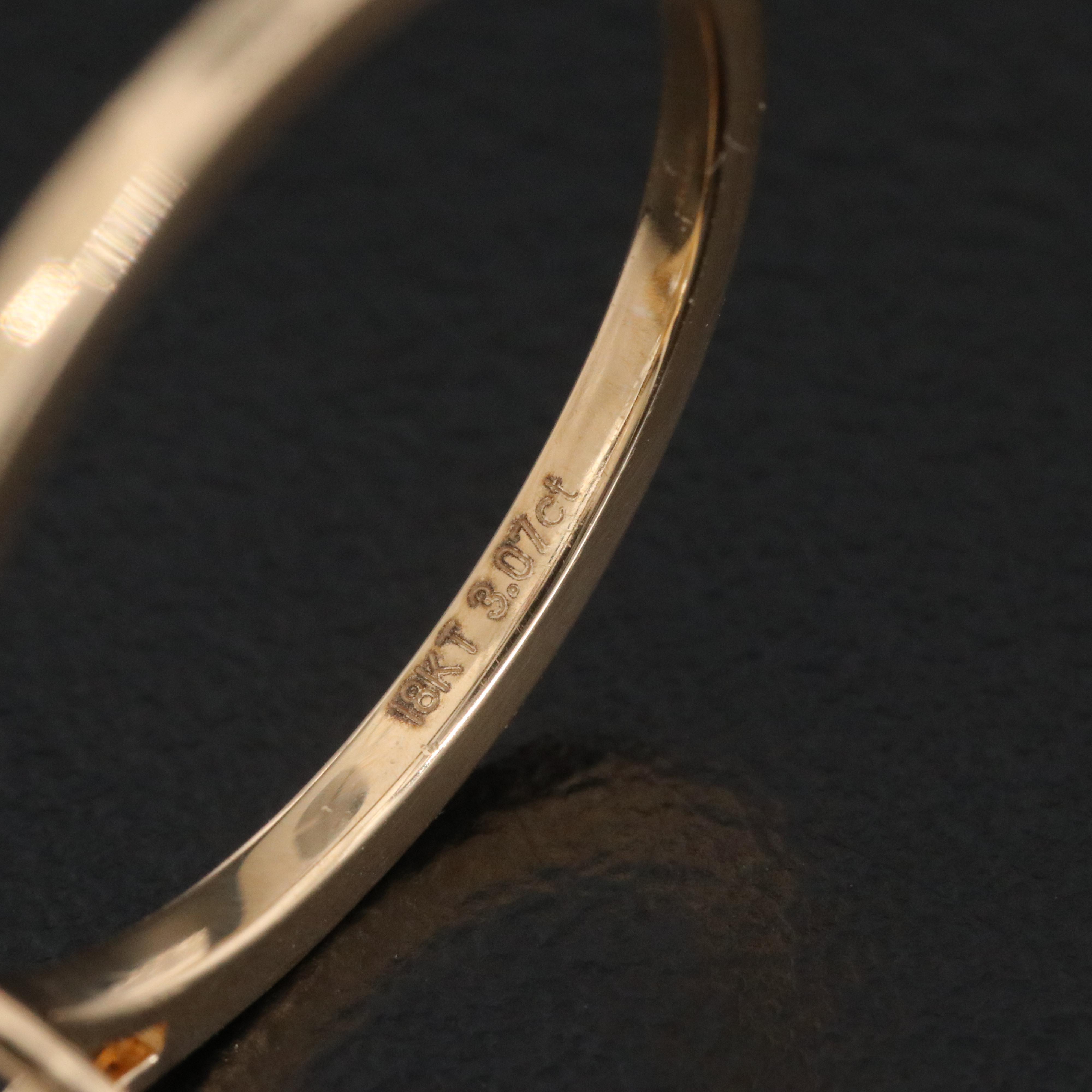 18K 3.07 CT Lab Grown Diamond Solitaire Ring with IGI Report