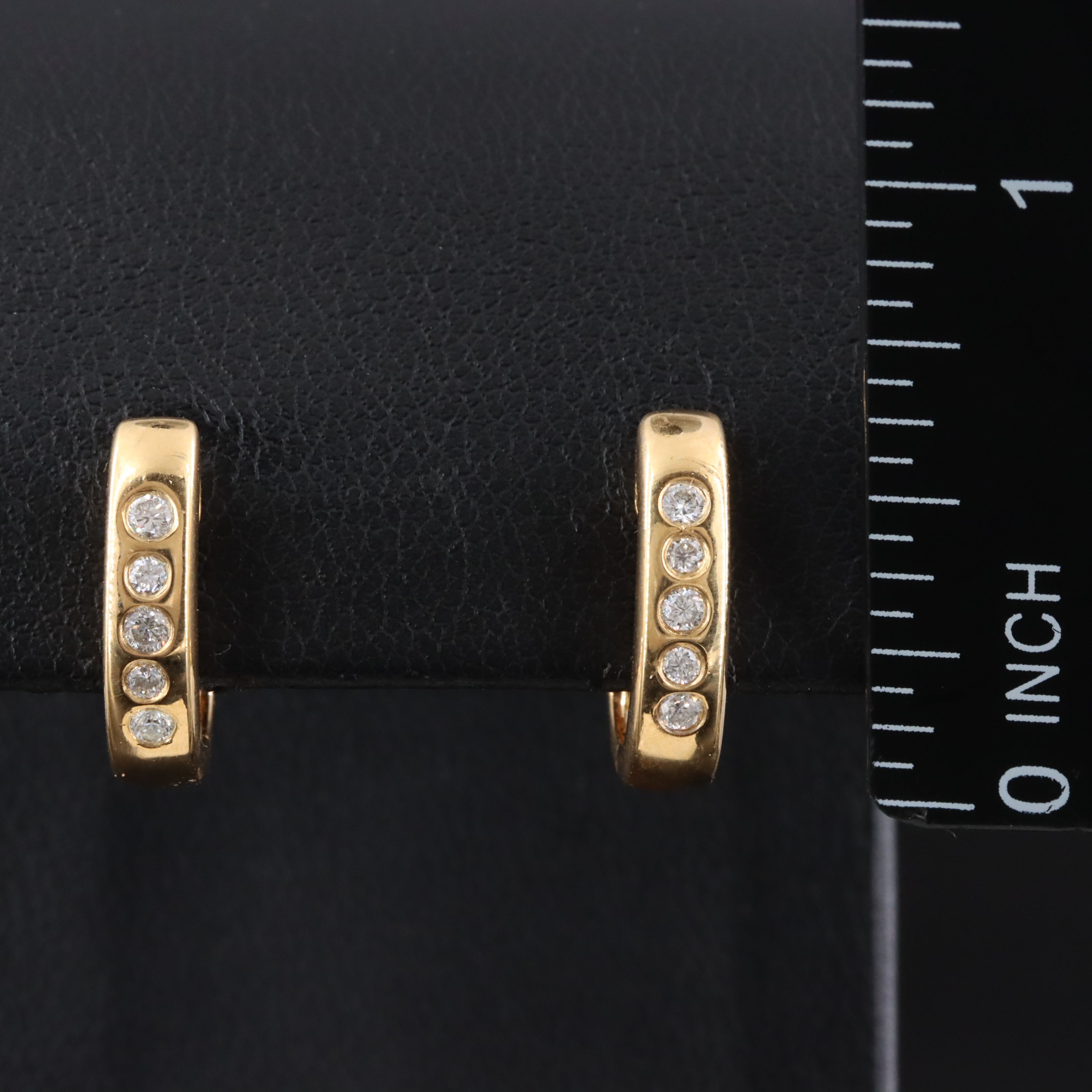 18K 0.18 CTW Diamond Hoop Earrings