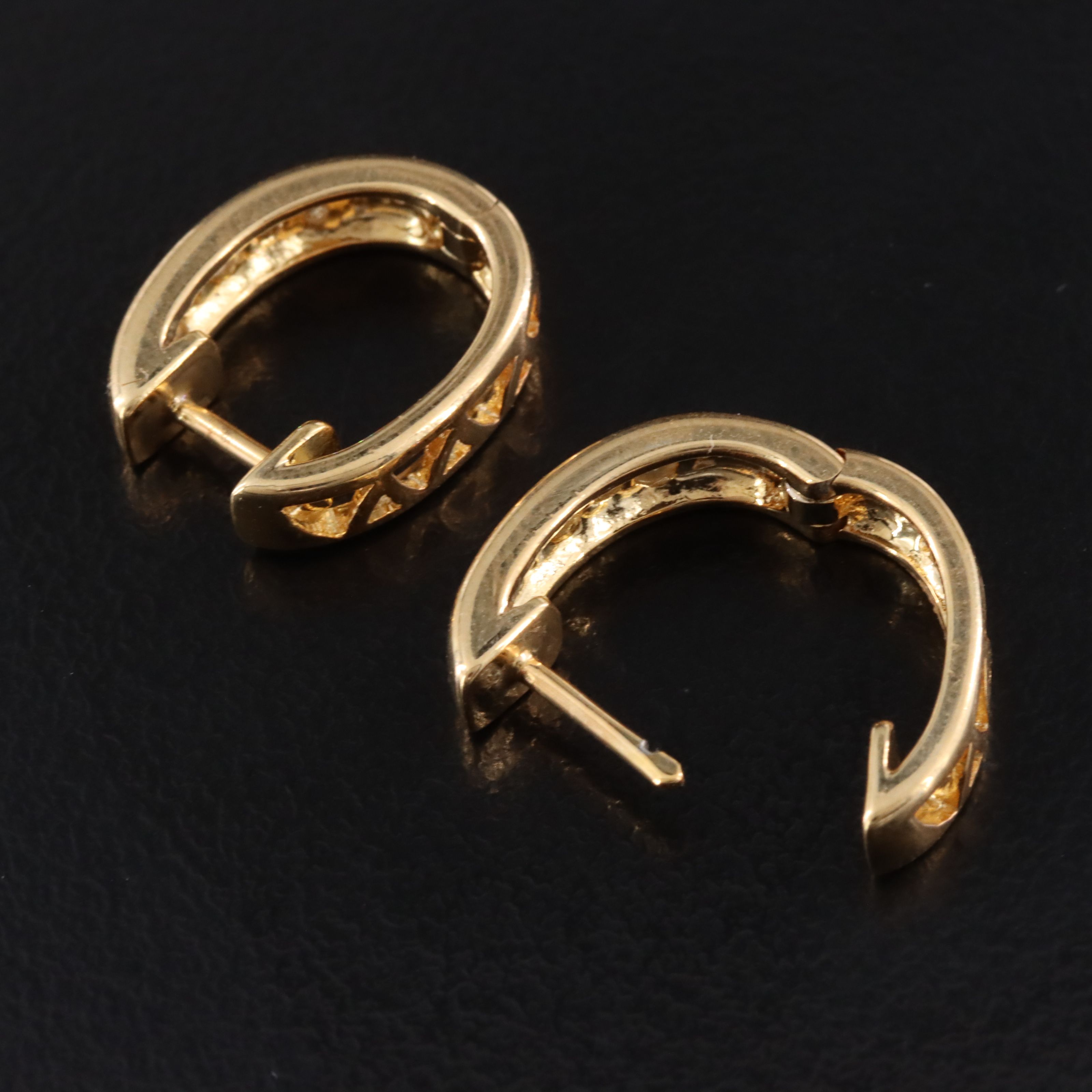 18K 0.18 CTW Diamond Hoop Earrings