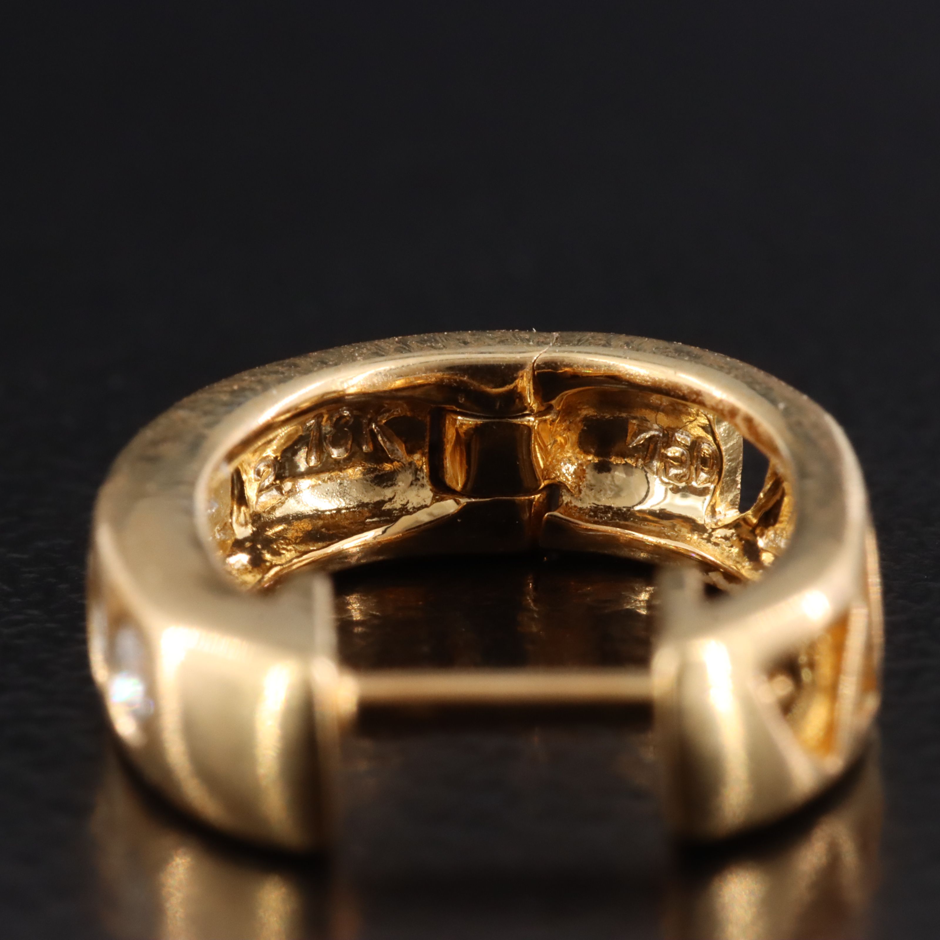 18K 0.18 CTW Diamond Hoop Earrings