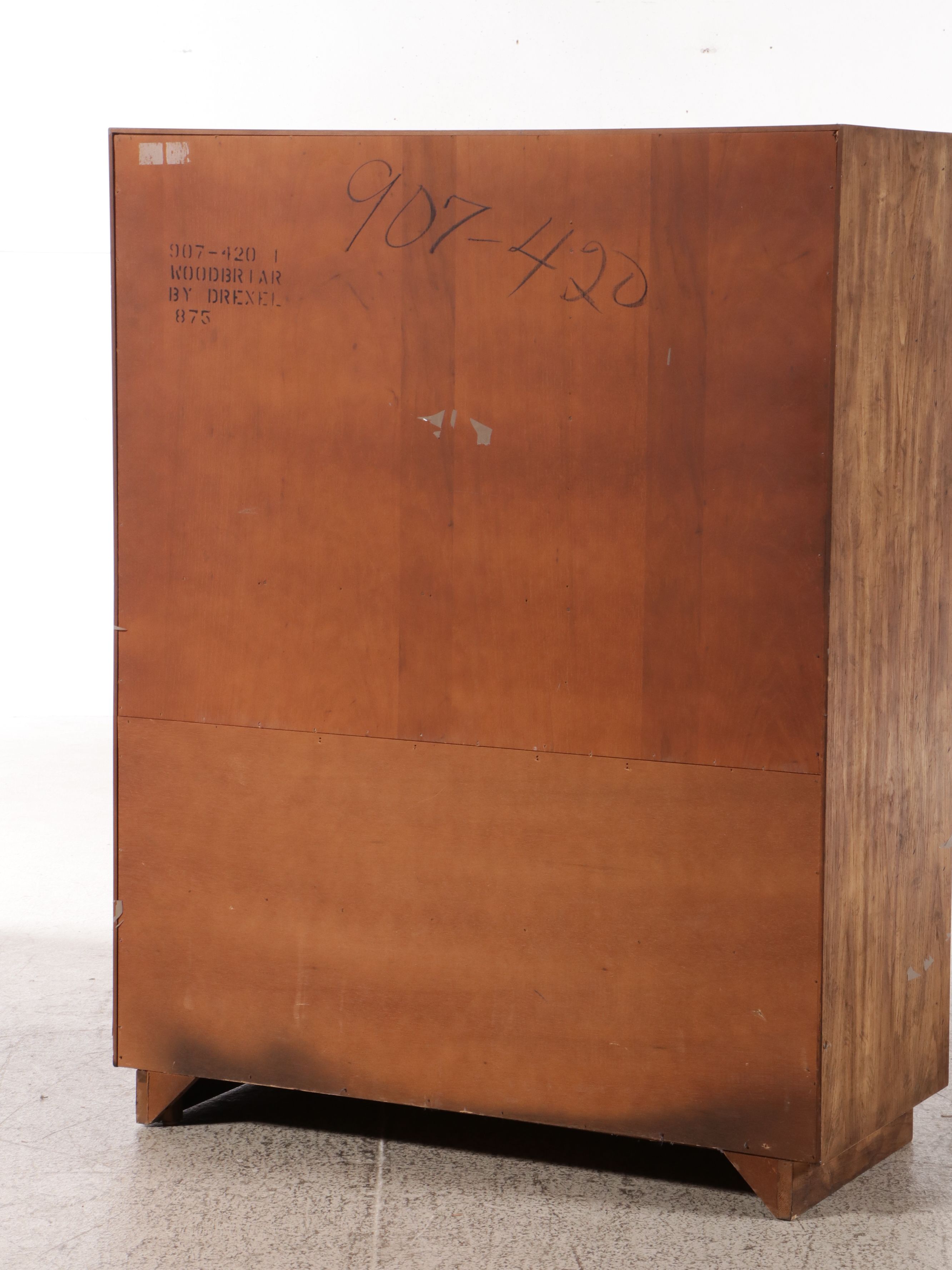 Drexel Woodbriar Collection Pecan and Brass Campaign Style Chest