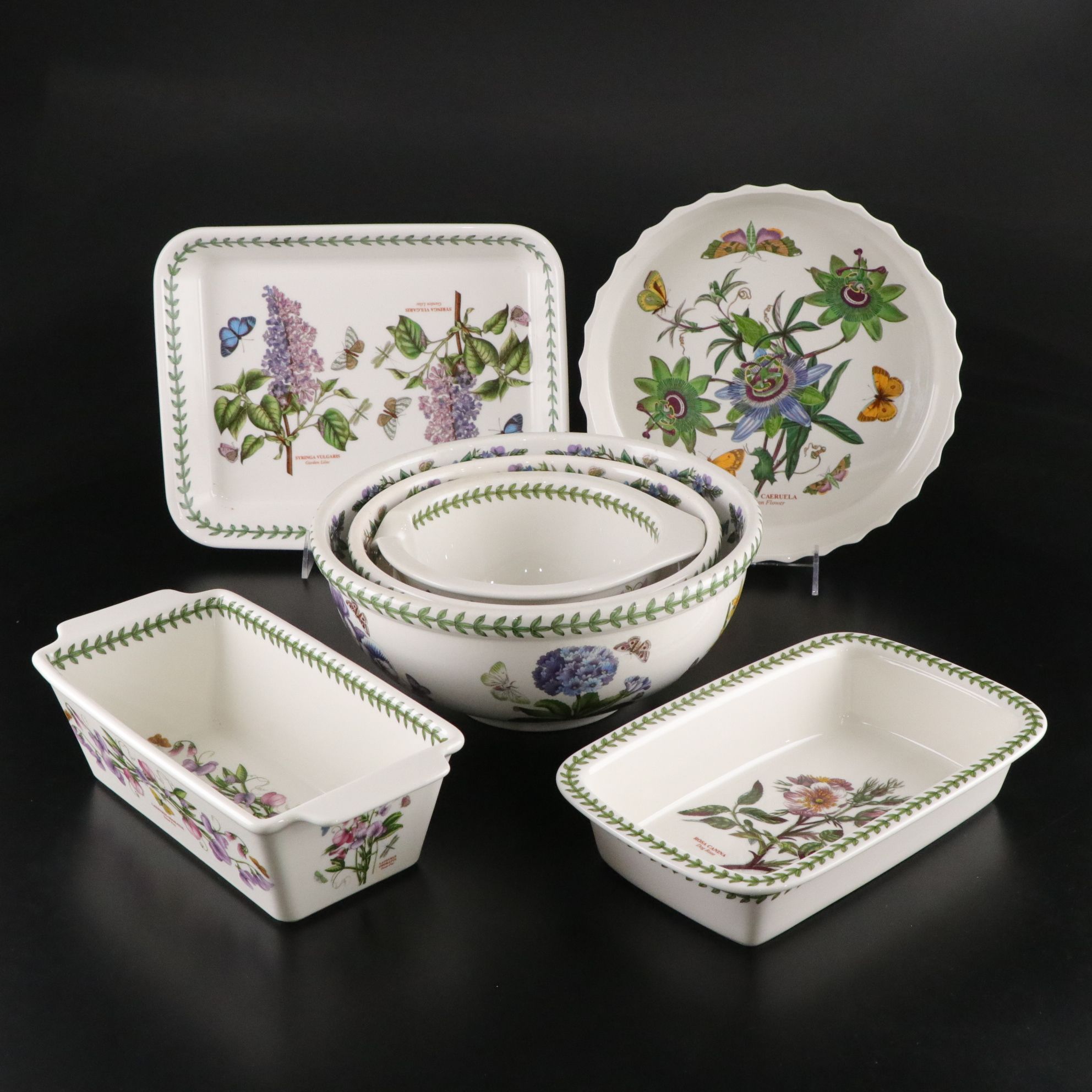 Portmeirion "Botanic Garden" Mixing Bowls and Baking Dishes