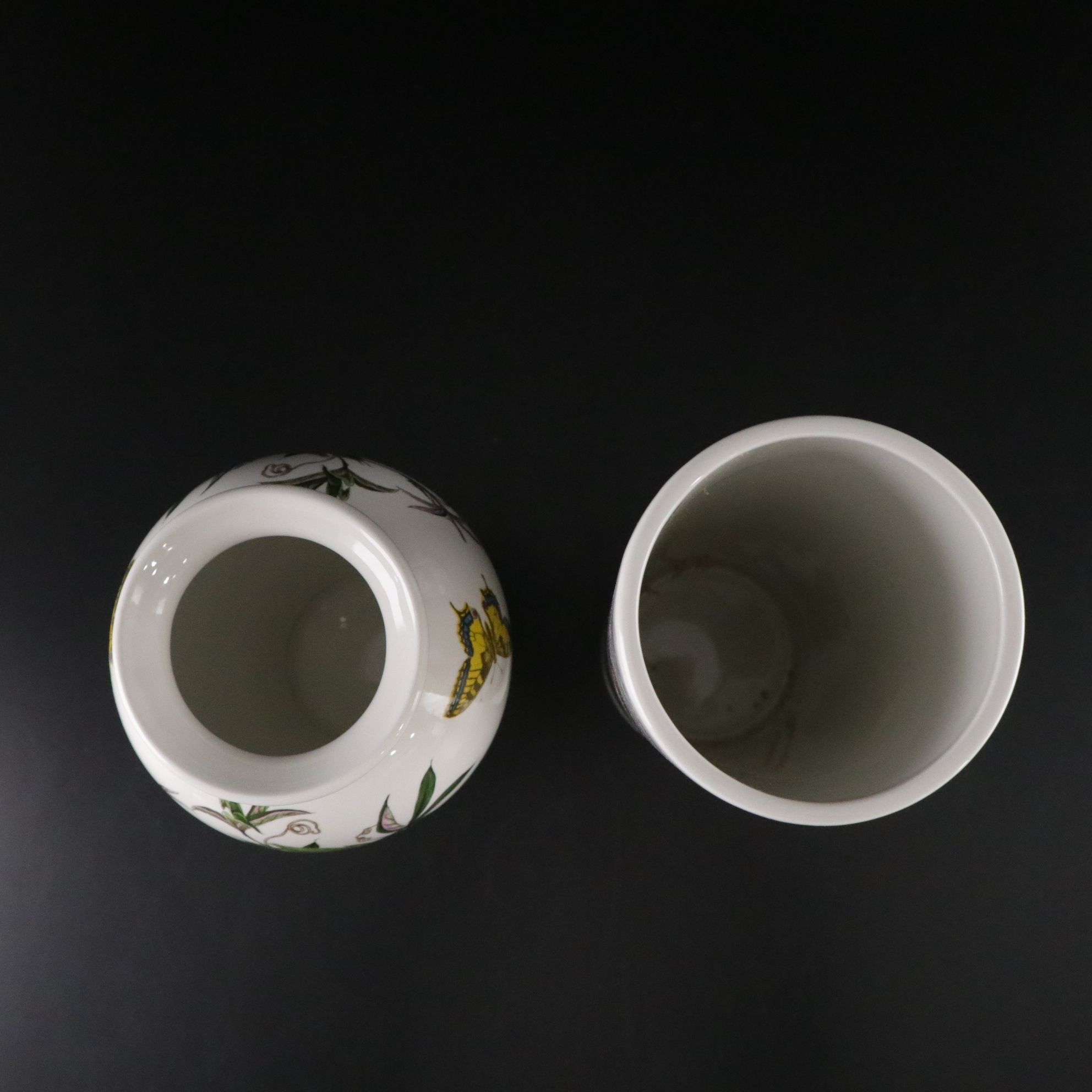 Portmeirion "Botanic Garden" Ceramic Vases and Round Trinket Box