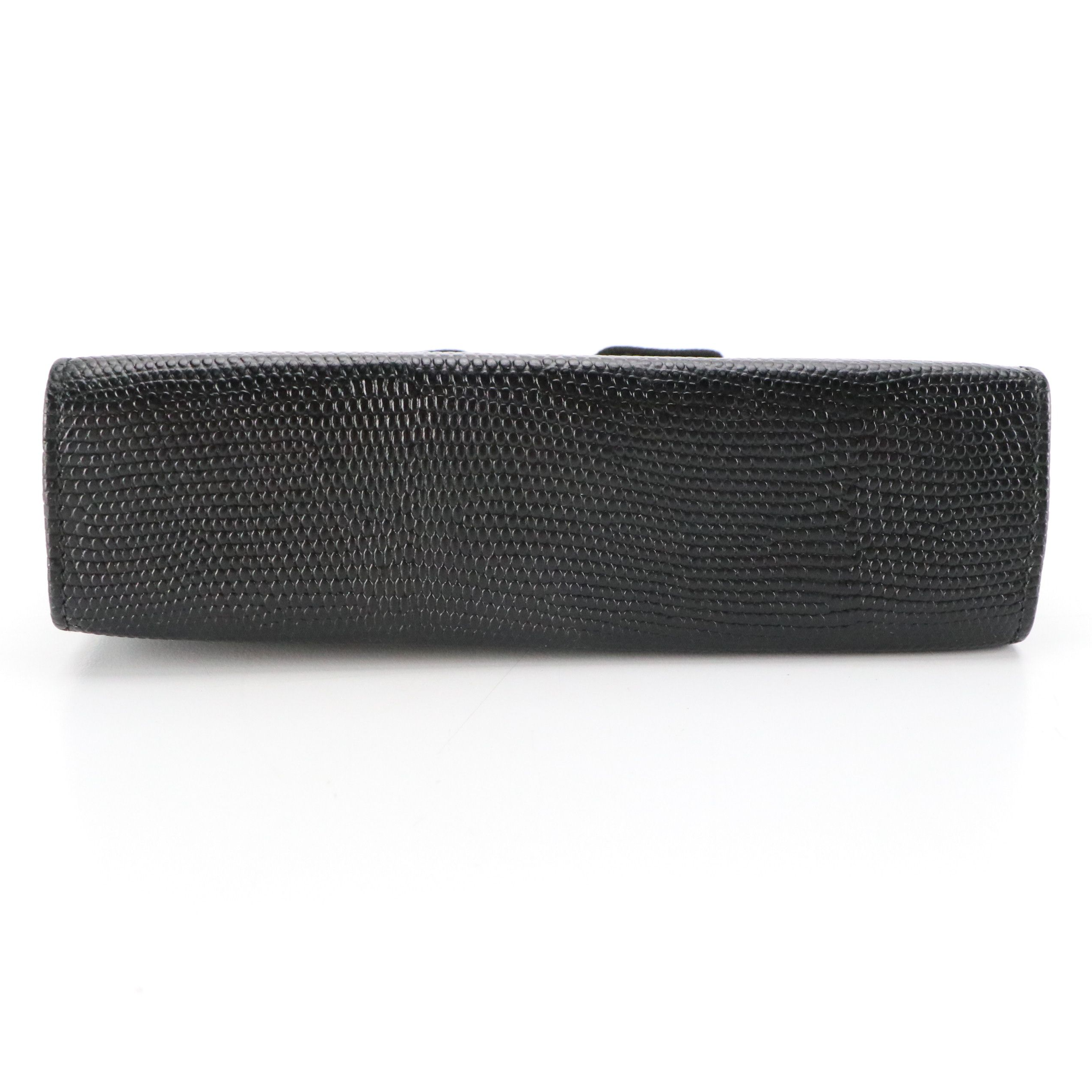 Salvatore Ferragamo Mini Vara Chain Lizard Embossed Leather Kisslock Crossbody