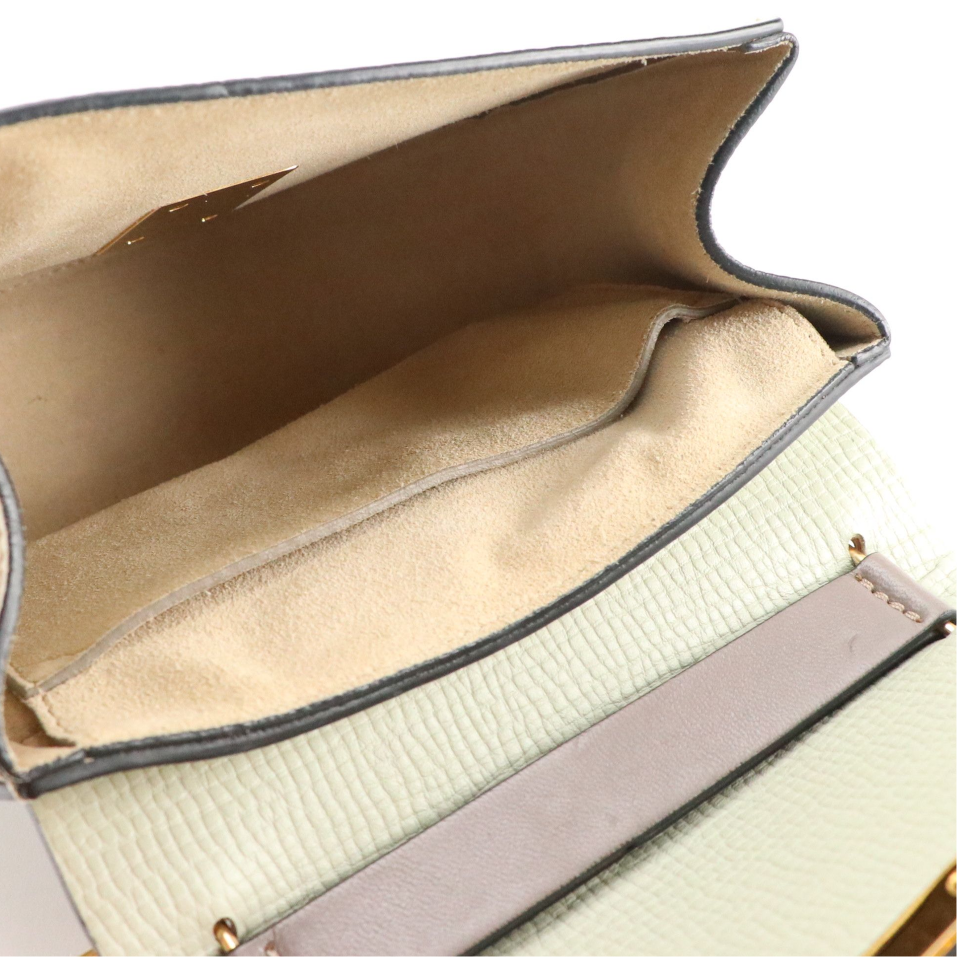 Chloé Small Drew Bag in Bicolor Leather with Chain-Link Strap