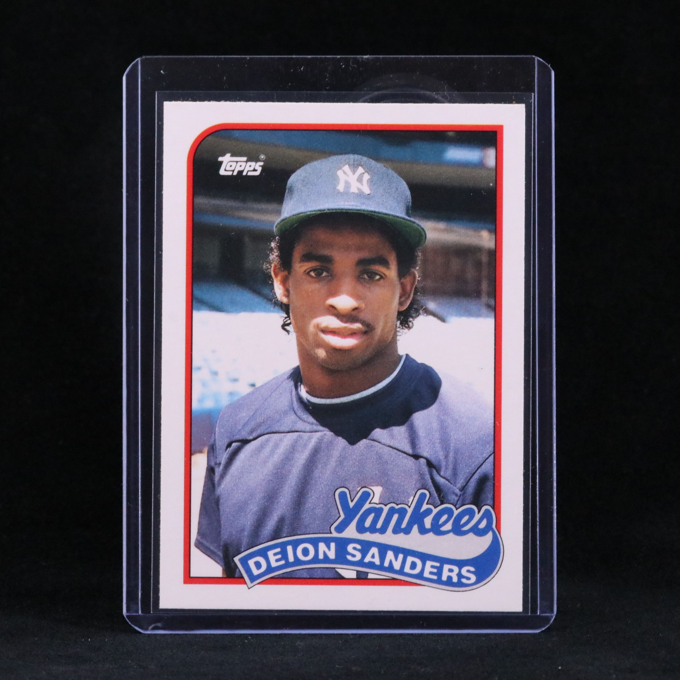 1989 Topps Traded Deion Sanders New York Yankees Rookie Baseball Card