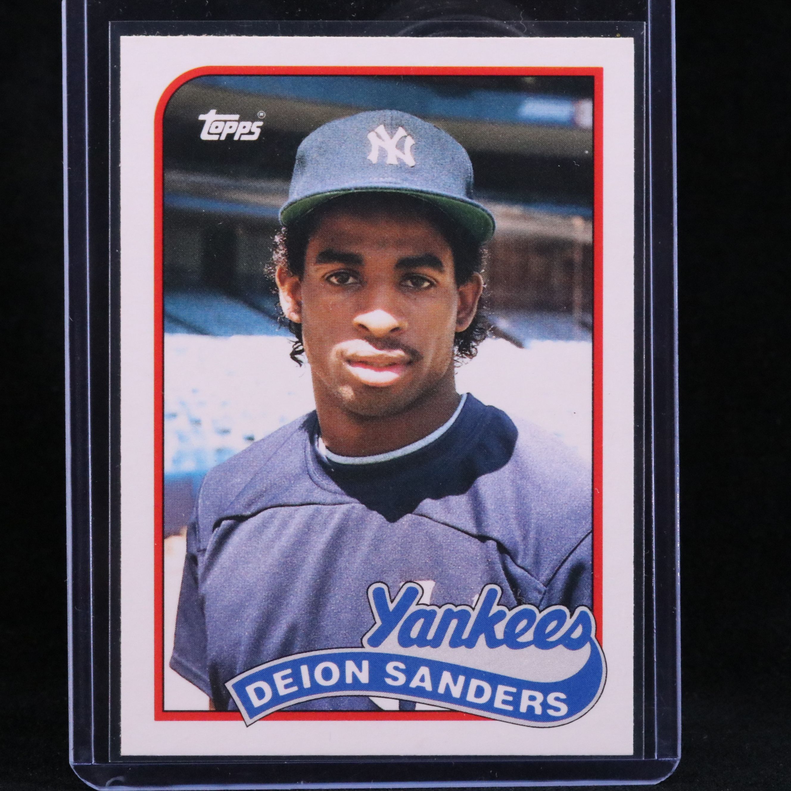 1989 Topps Traded Deion Sanders New York Yankees Rookie Baseball Card