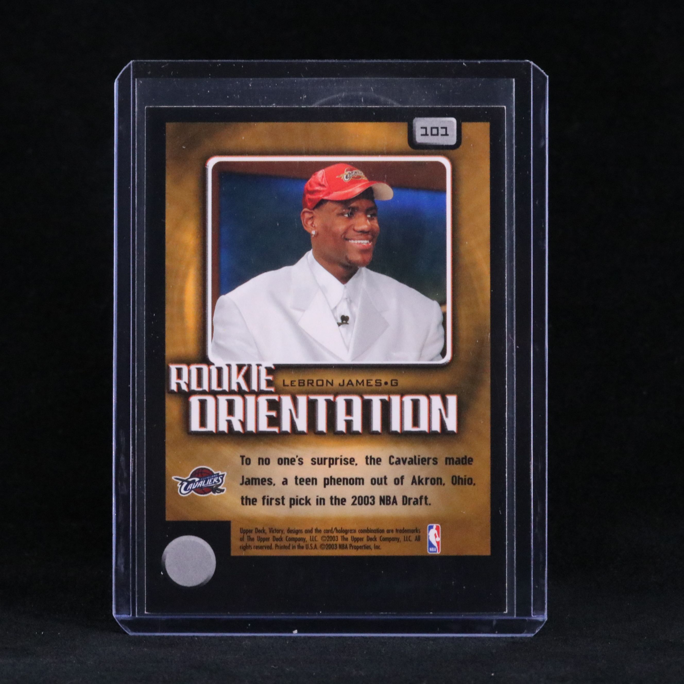 2003 Upper Deck Victory LeBron James Rookie Orientation Basketball Card