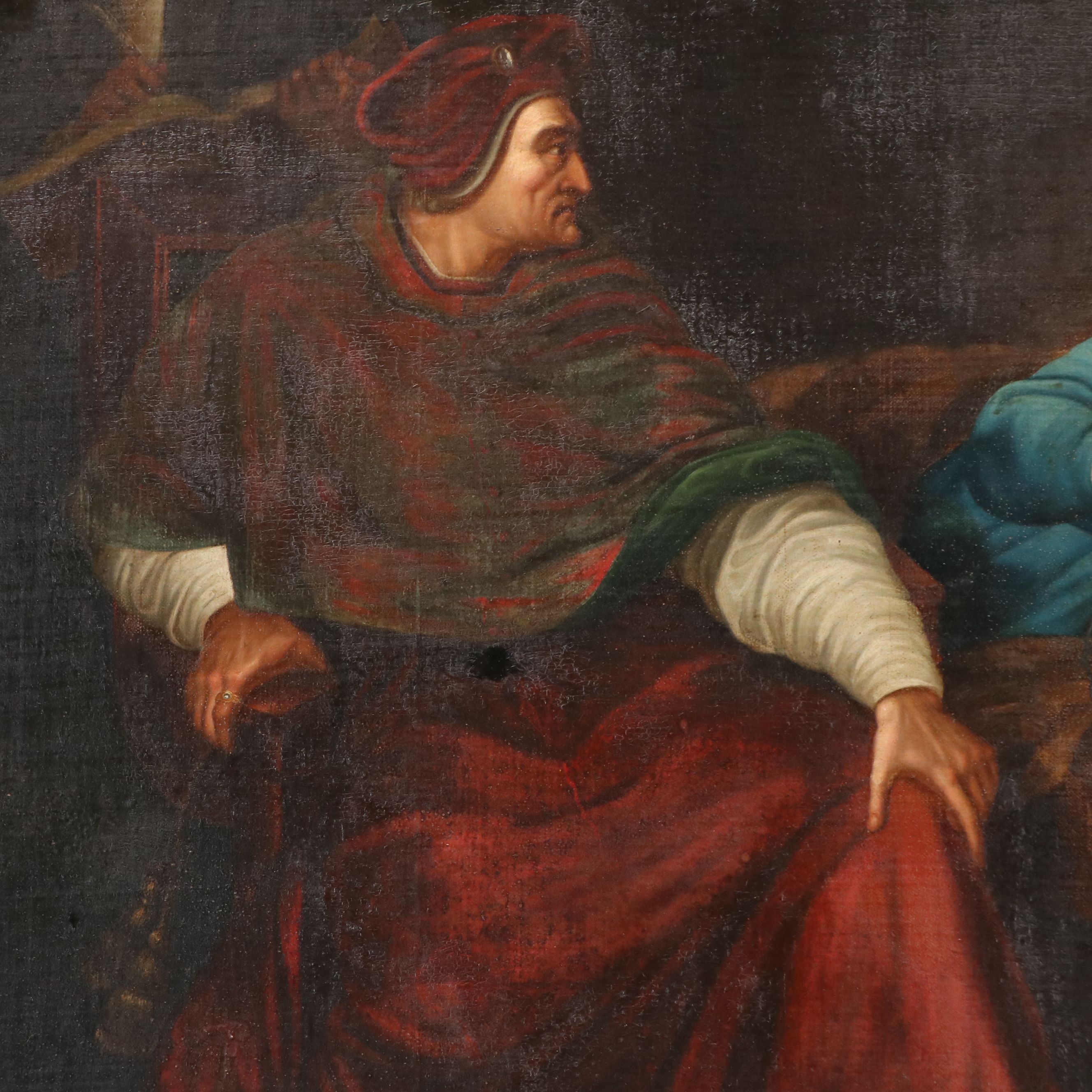 After Paul Delaroche Oil Painting "The Interrogation of Joan of Arc," 19th C.