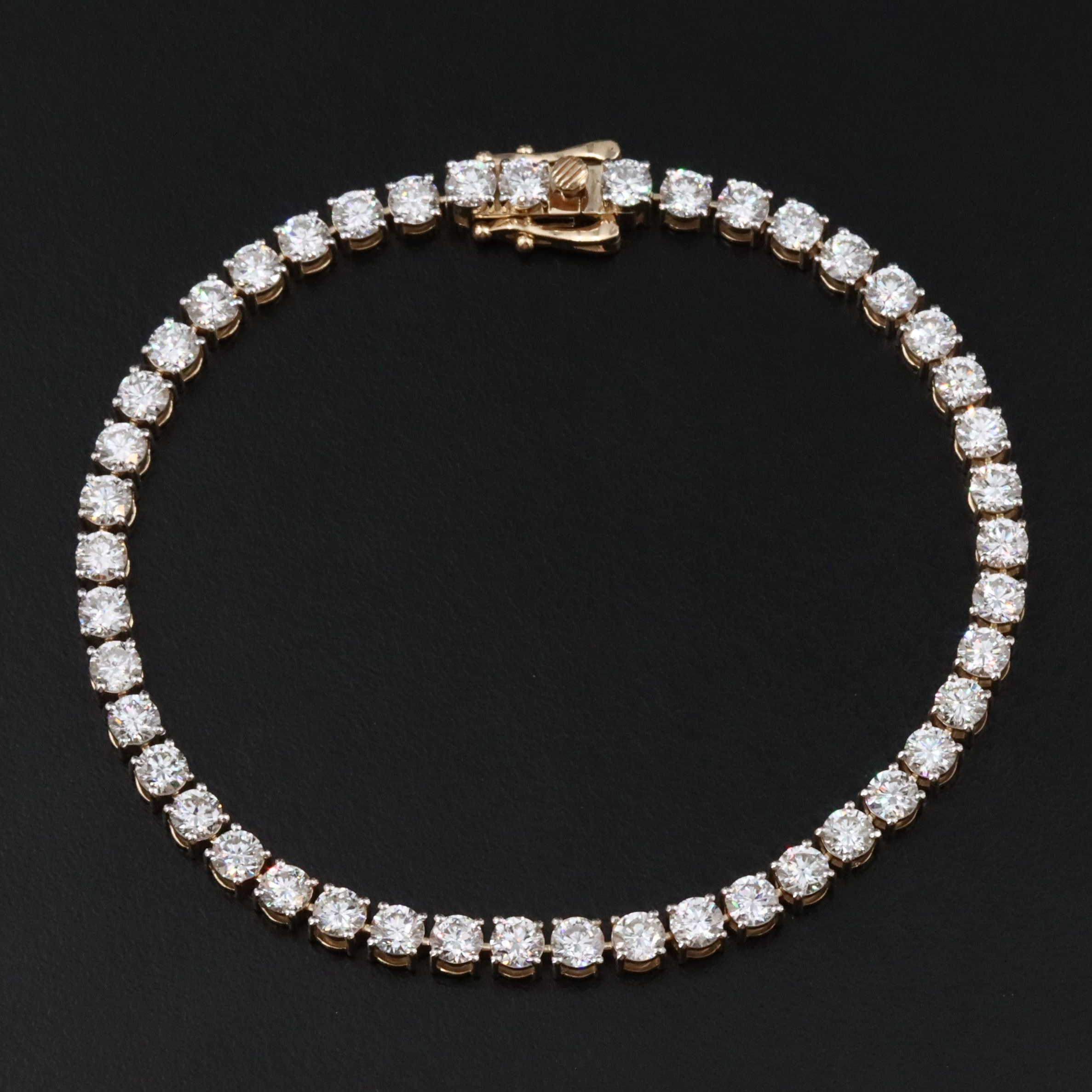 14K 7.07 CTW Lab Grown Diamond Line Bracelet