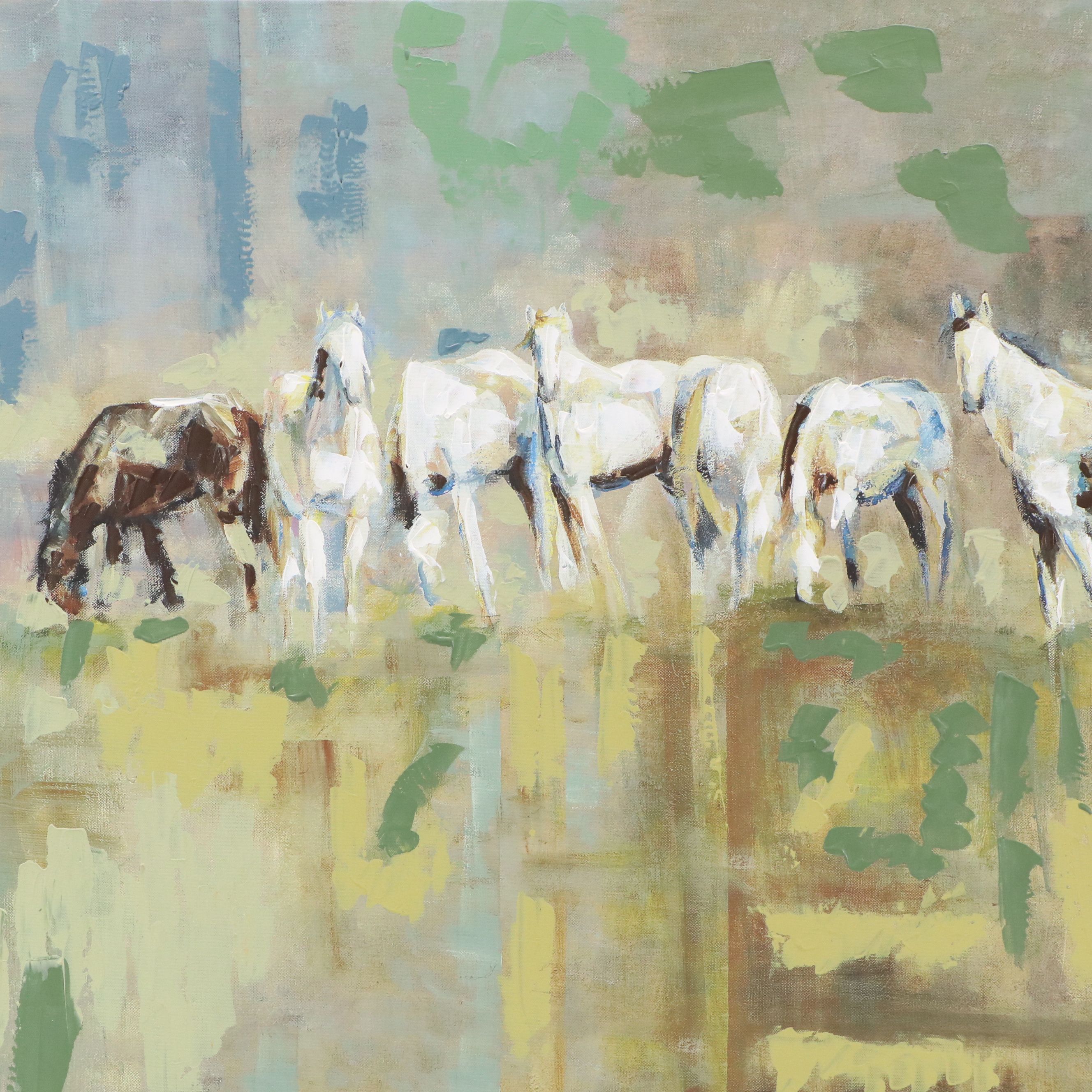 Embellished Giclée After Frances Marino "The Horizon Line" and More, 21st C.