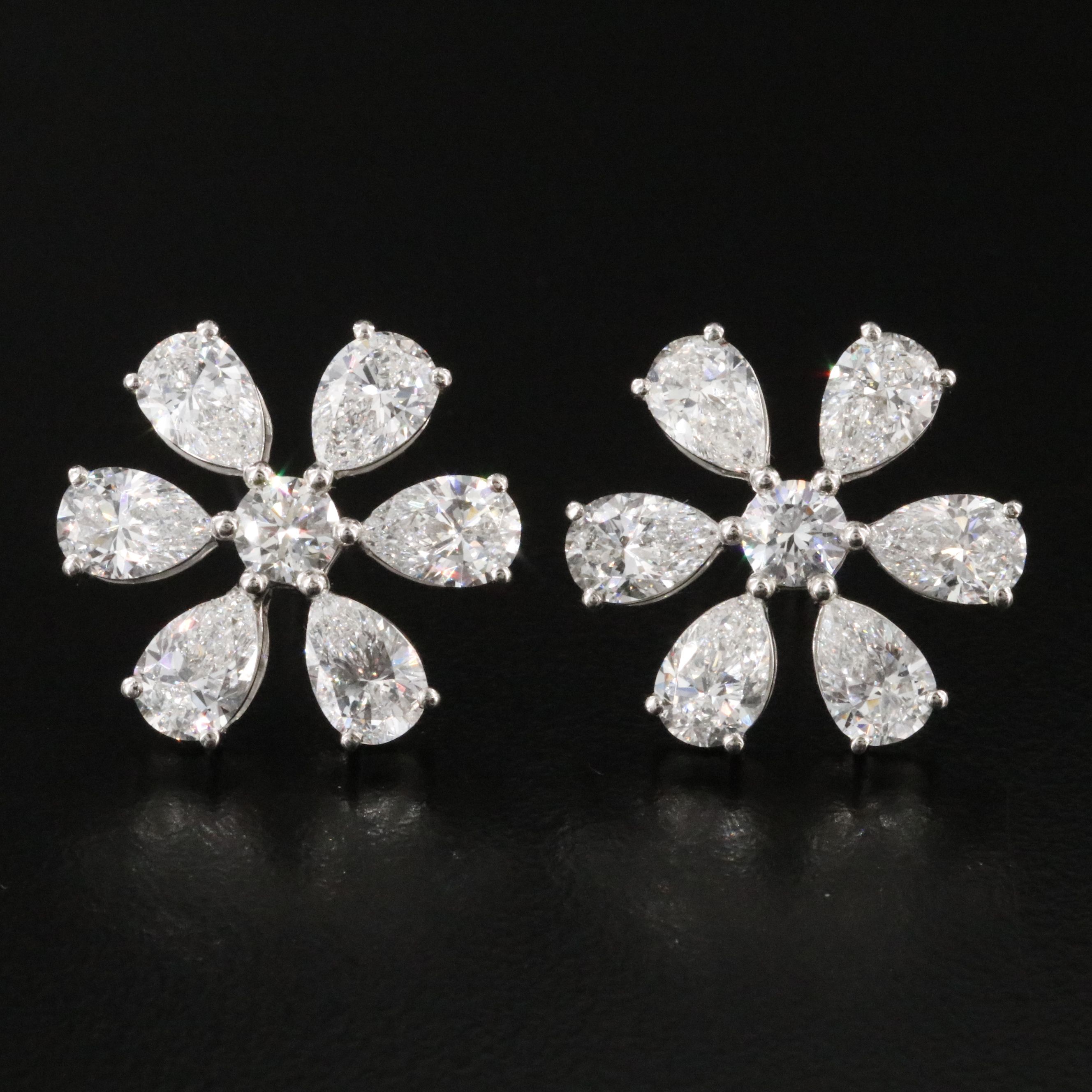 Platinum 7.27 CTW Lab Grown Diamond Earrings