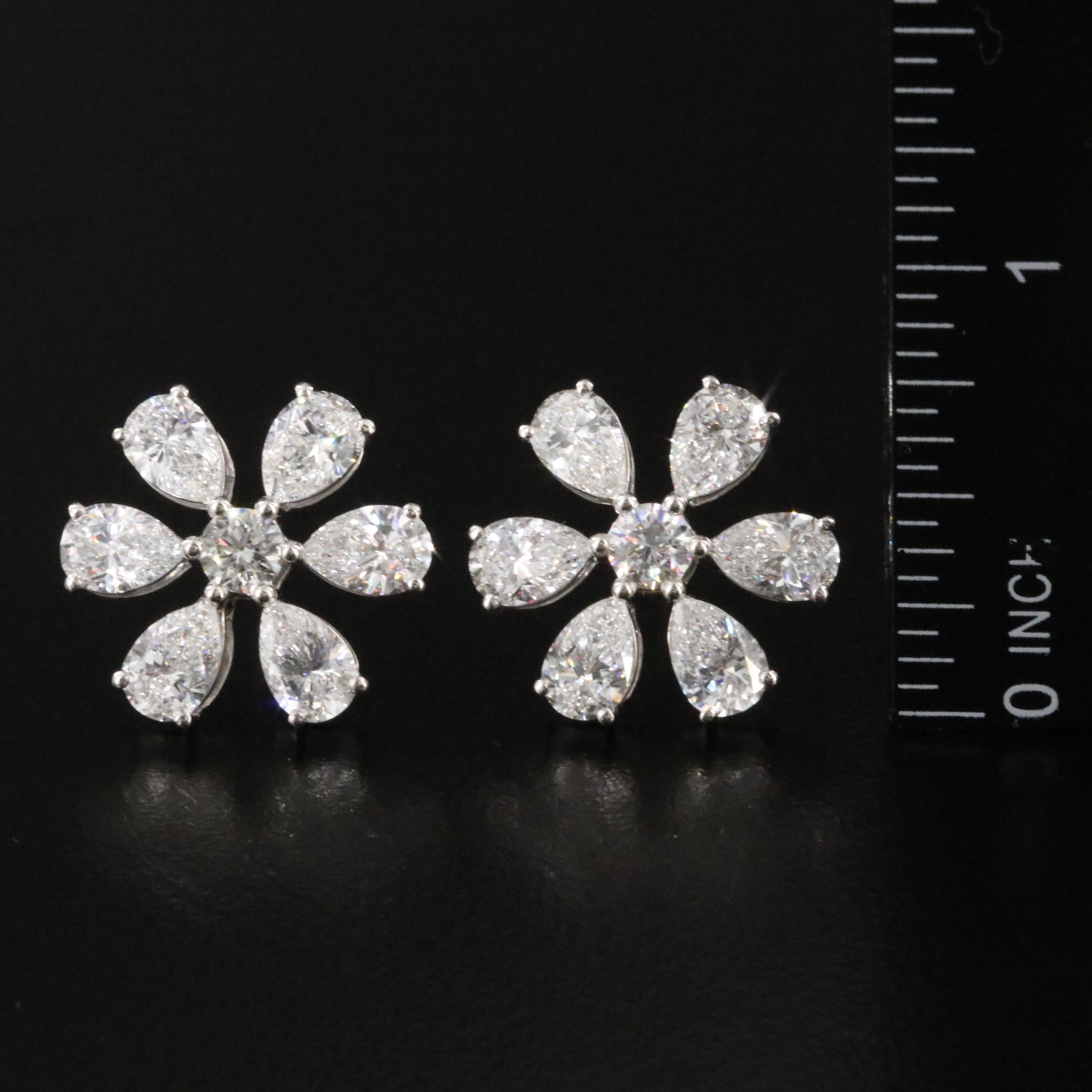 Platinum 7.27 CTW Lab Grown Diamond Earrings