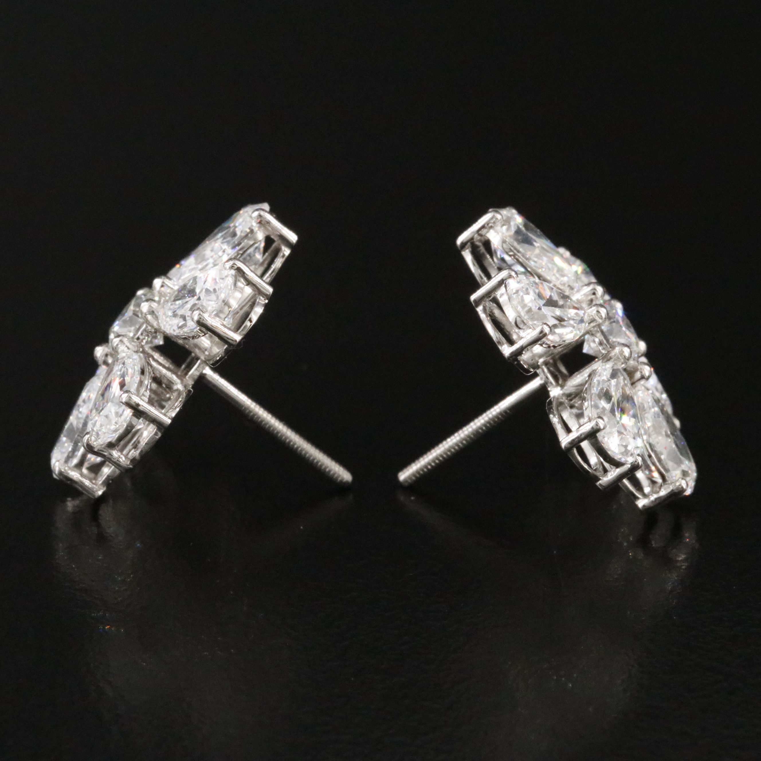 Platinum 7.27 CTW Lab Grown Diamond Earrings