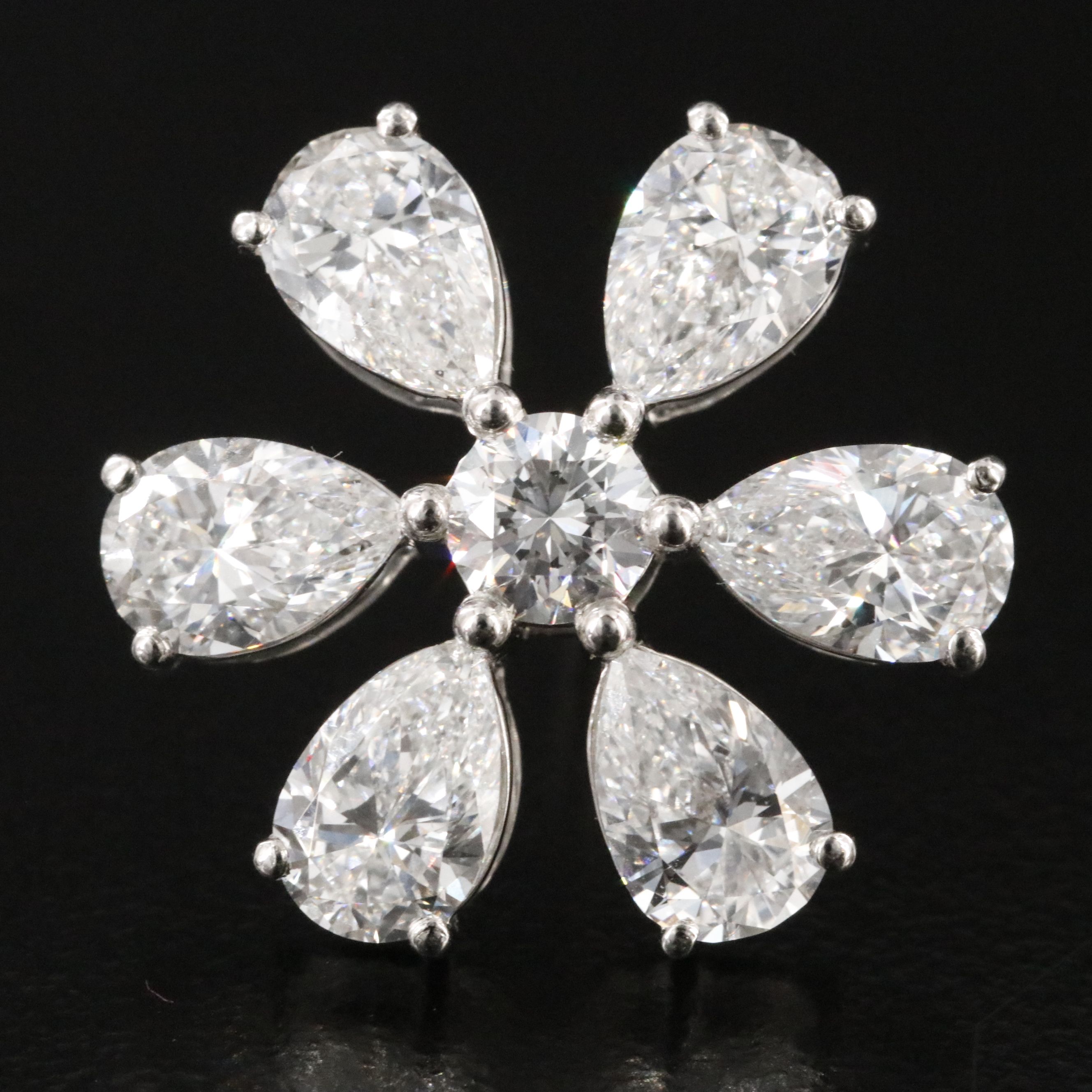 Platinum 7.27 CTW Lab Grown Diamond Earrings
