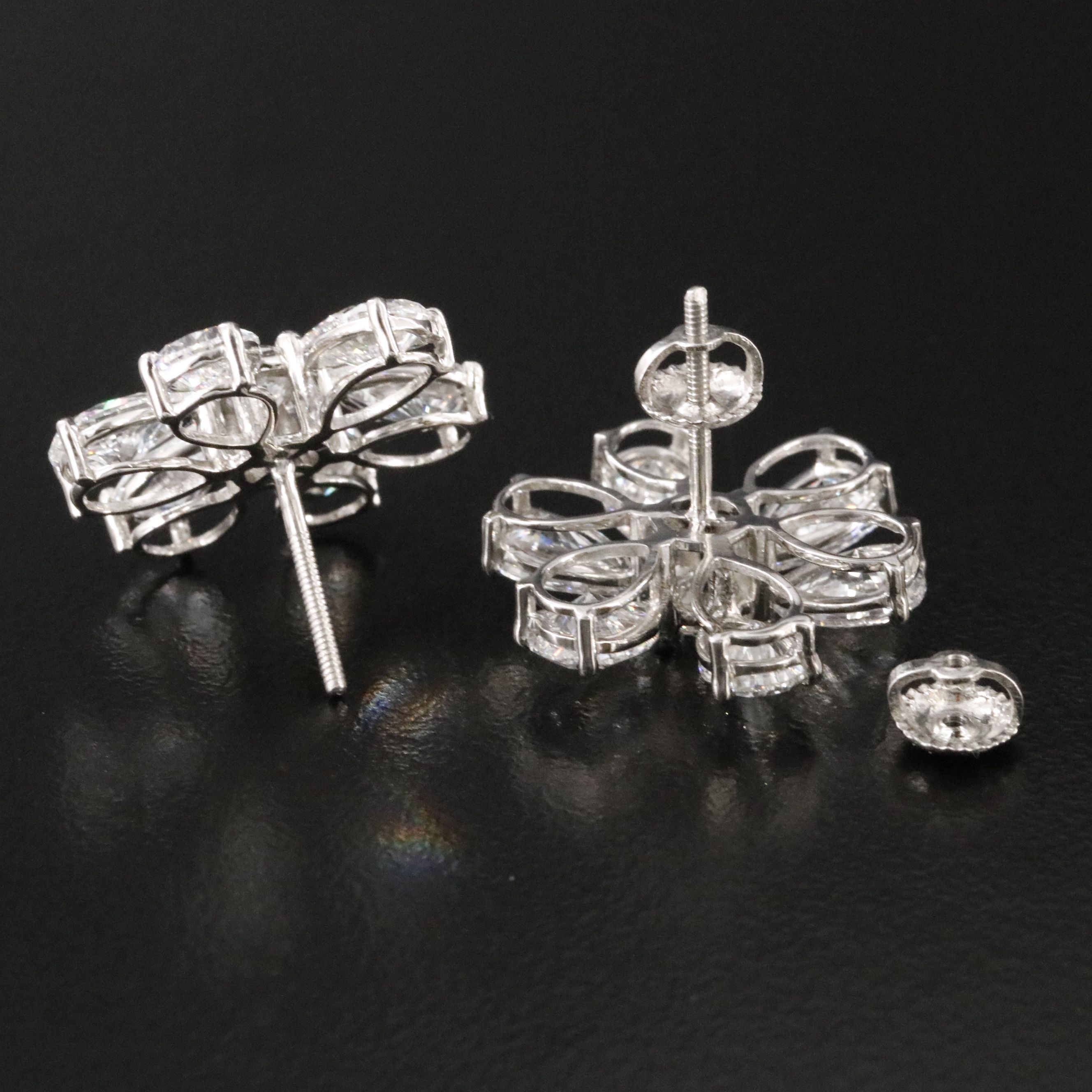 Platinum 7.27 CTW Lab Grown Diamond Earrings