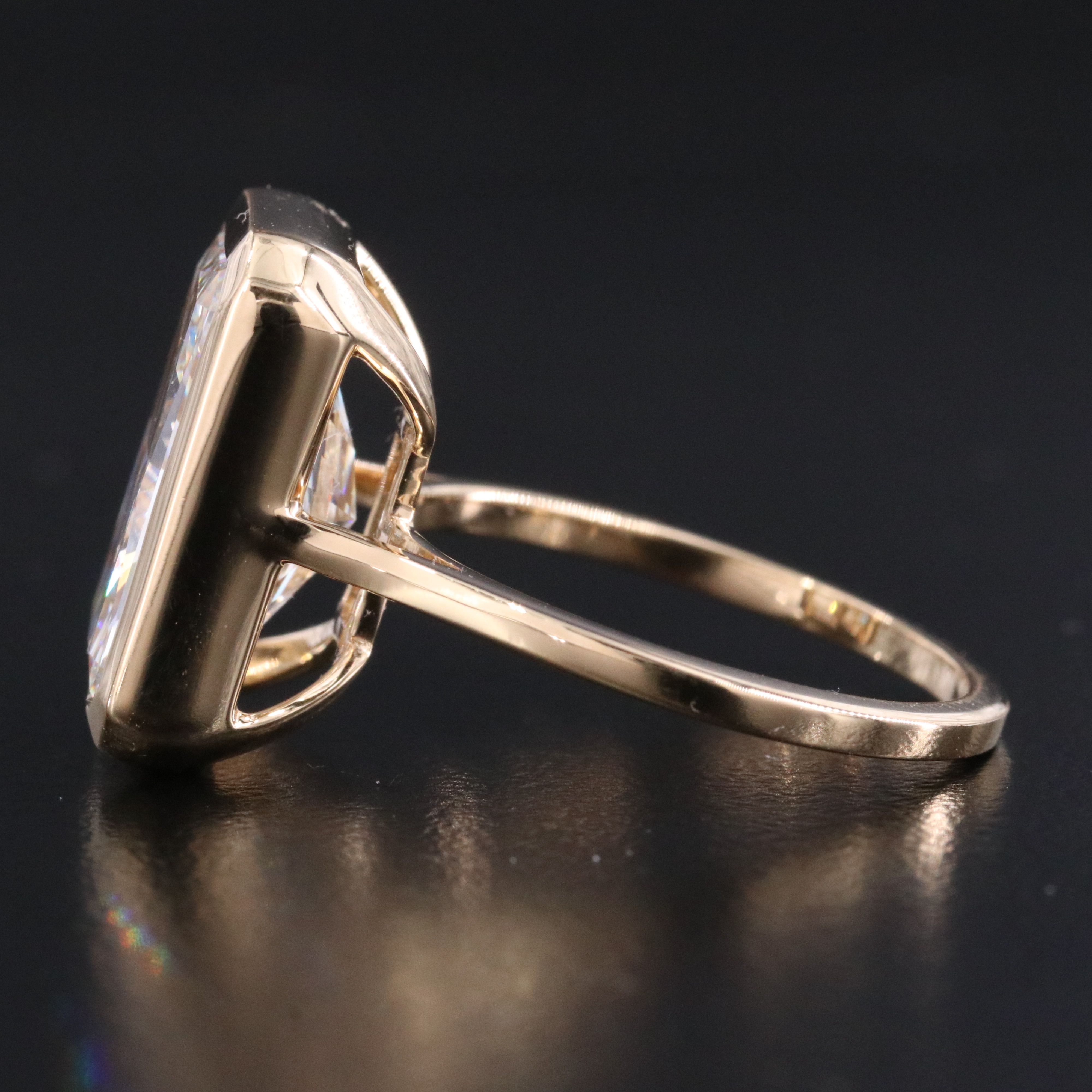 18K 7.03 CT Lab Grown Diamond Solitaire Ring with IGI Report