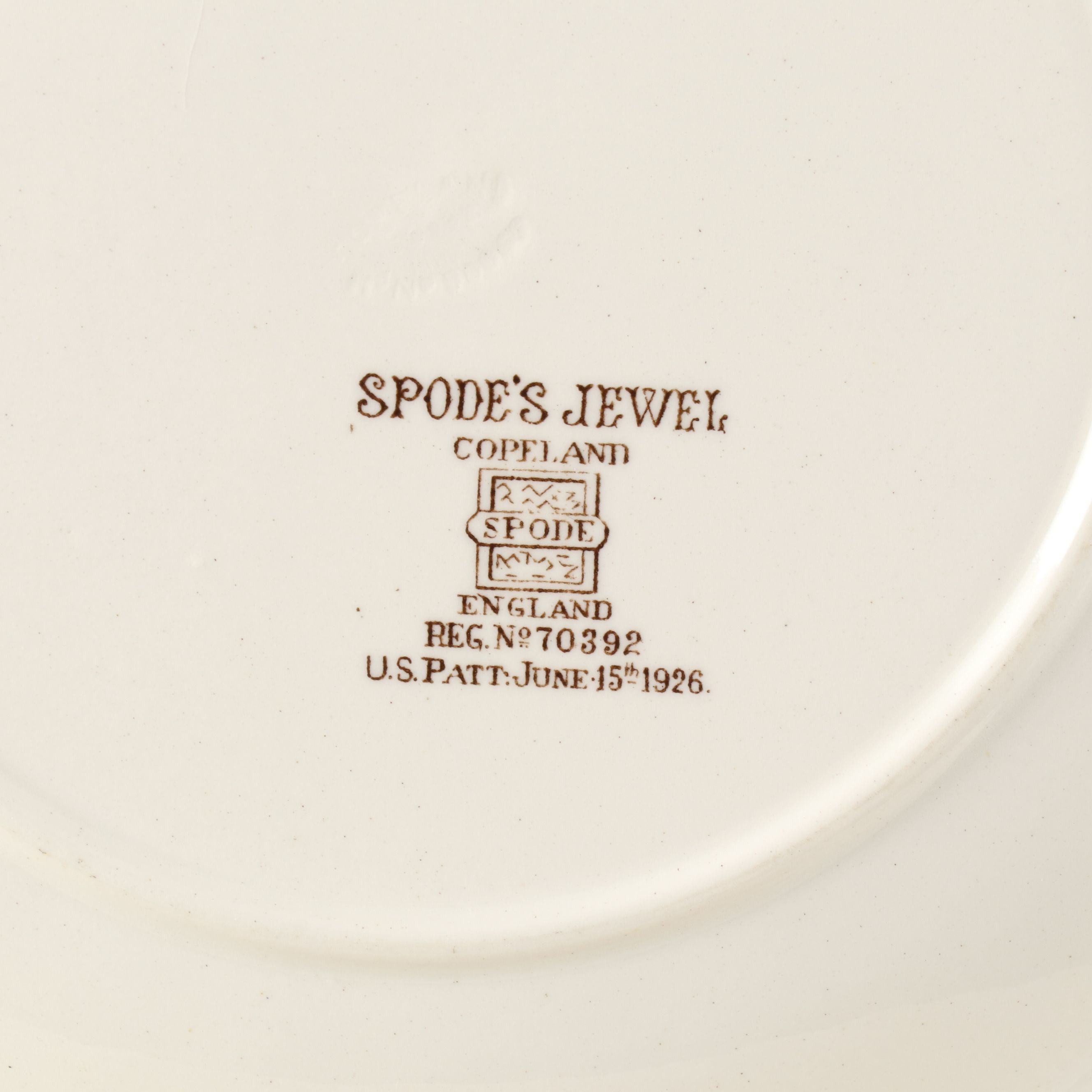 Copeland "Spode's Jewel" Embossed Breakfast Plates, Early 20th Century
