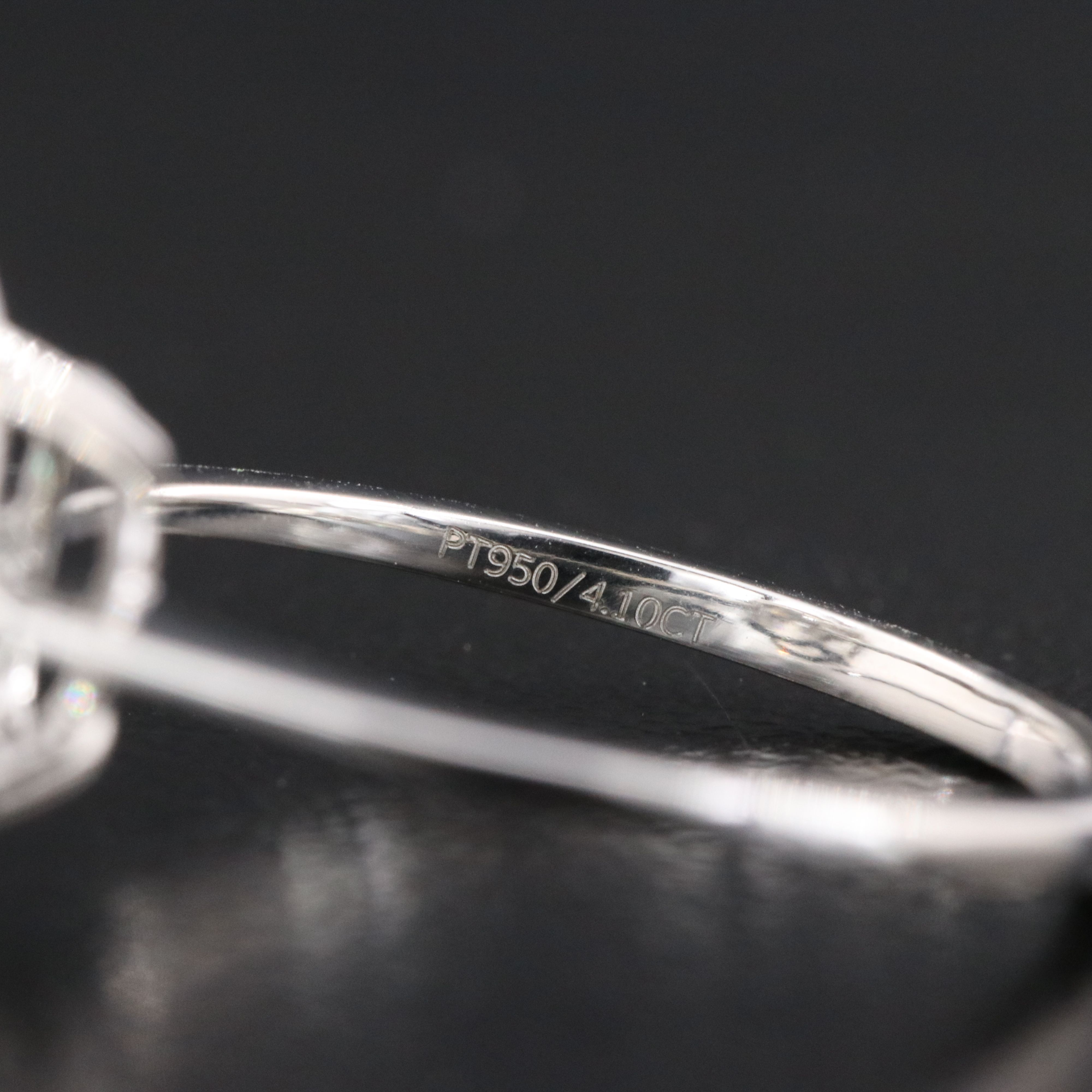 Platinum 4.10 CT Lab Grown Diamond Solitaire Ring with IGI Report