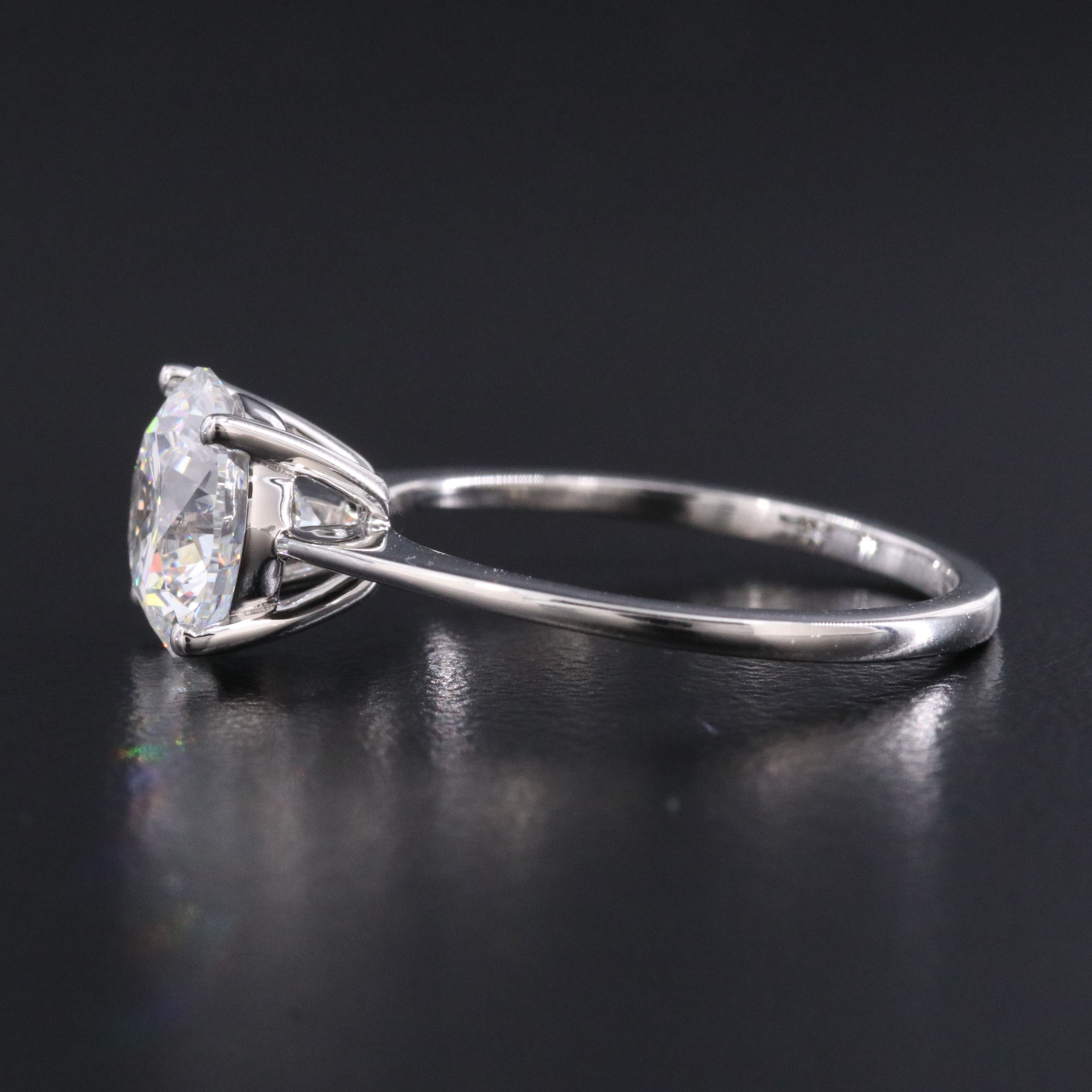 Platinum 2.08 CT Lab Grown Diamond Solitaire Ring with IGI Report