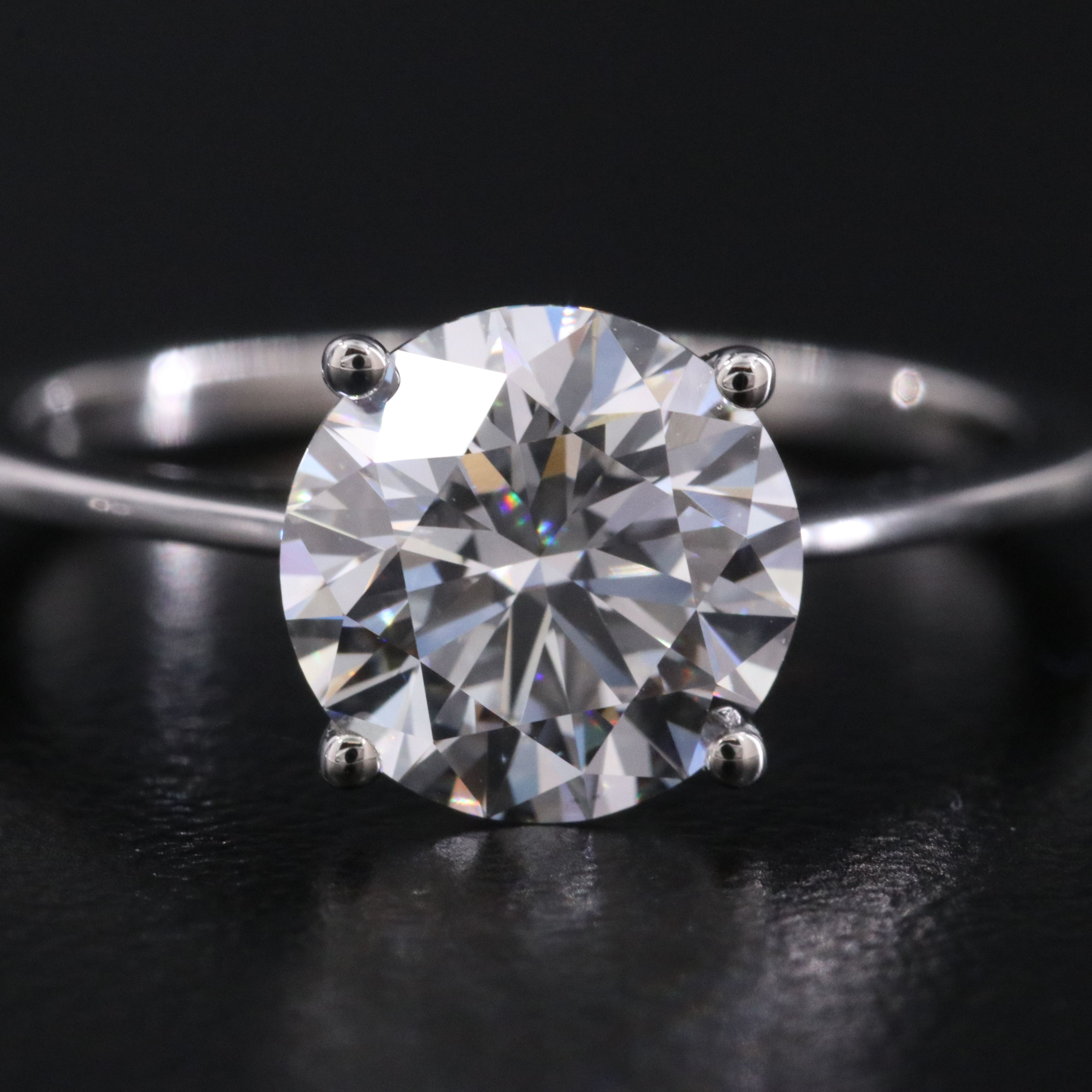 Platinum 2.08 CT Lab Grown Diamond Solitaire Ring with IGI Report